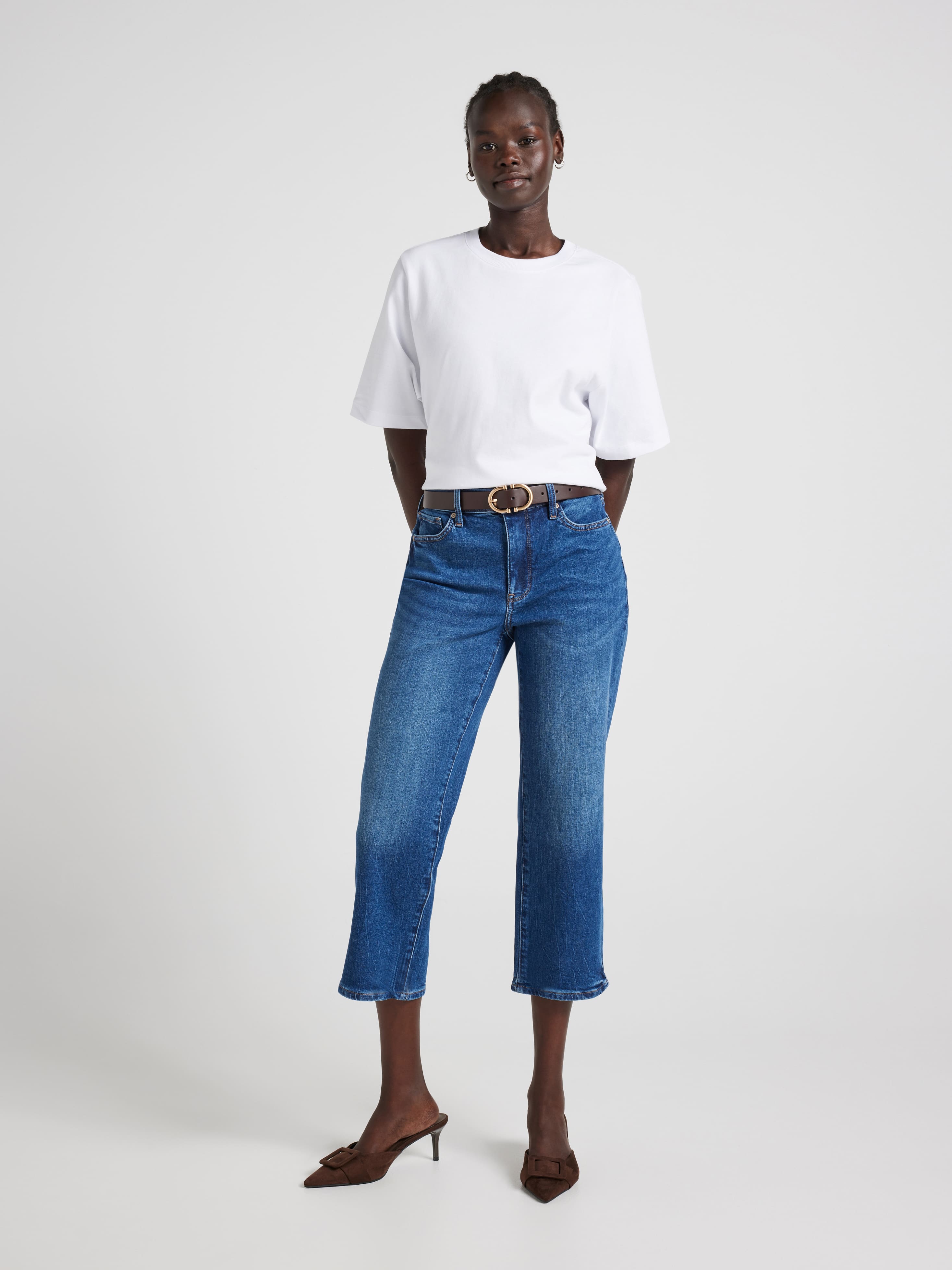Nydj Relaxed Piper Crop Wildriver