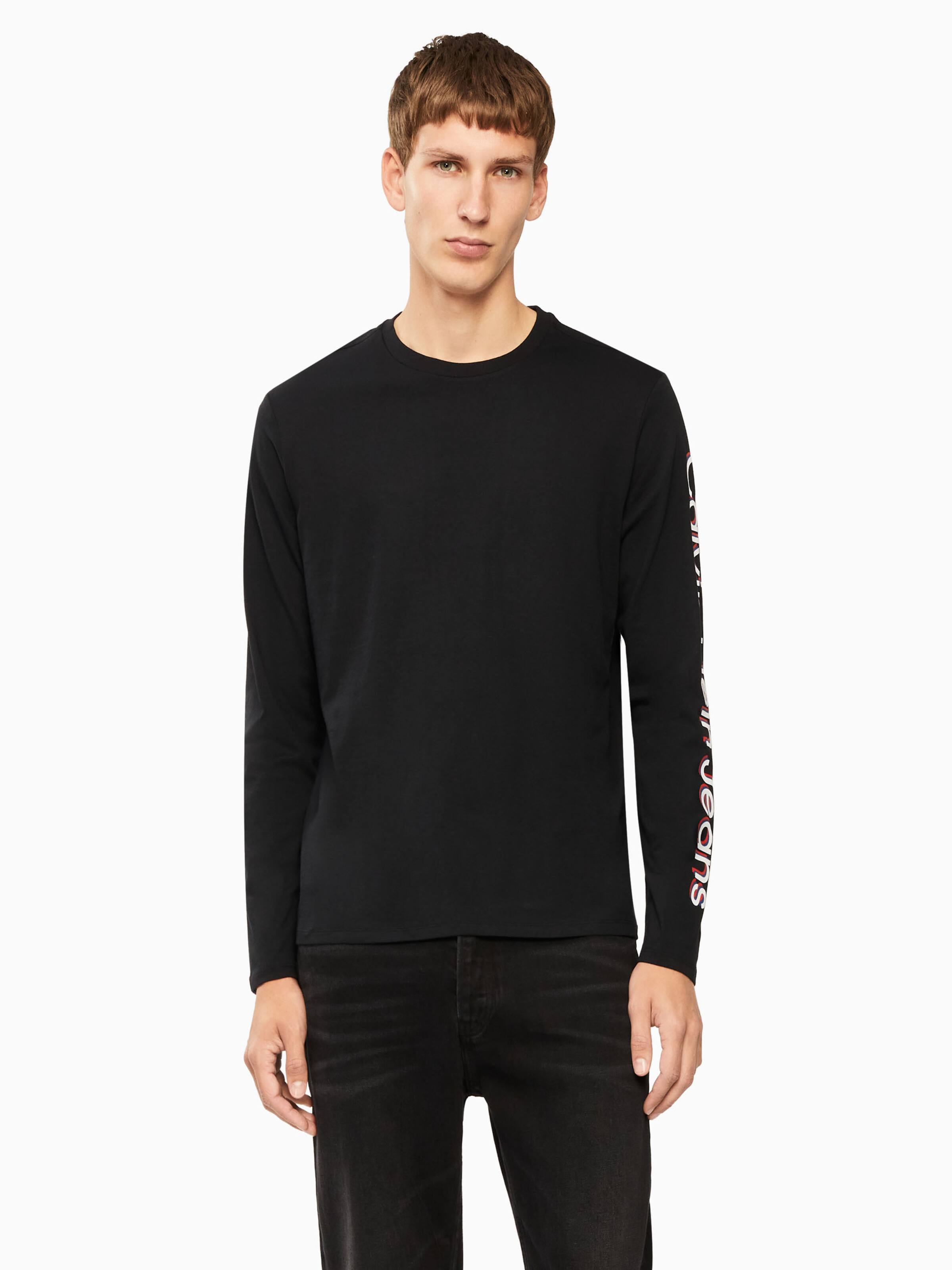 Long Sleeve Crew Tee In Black
