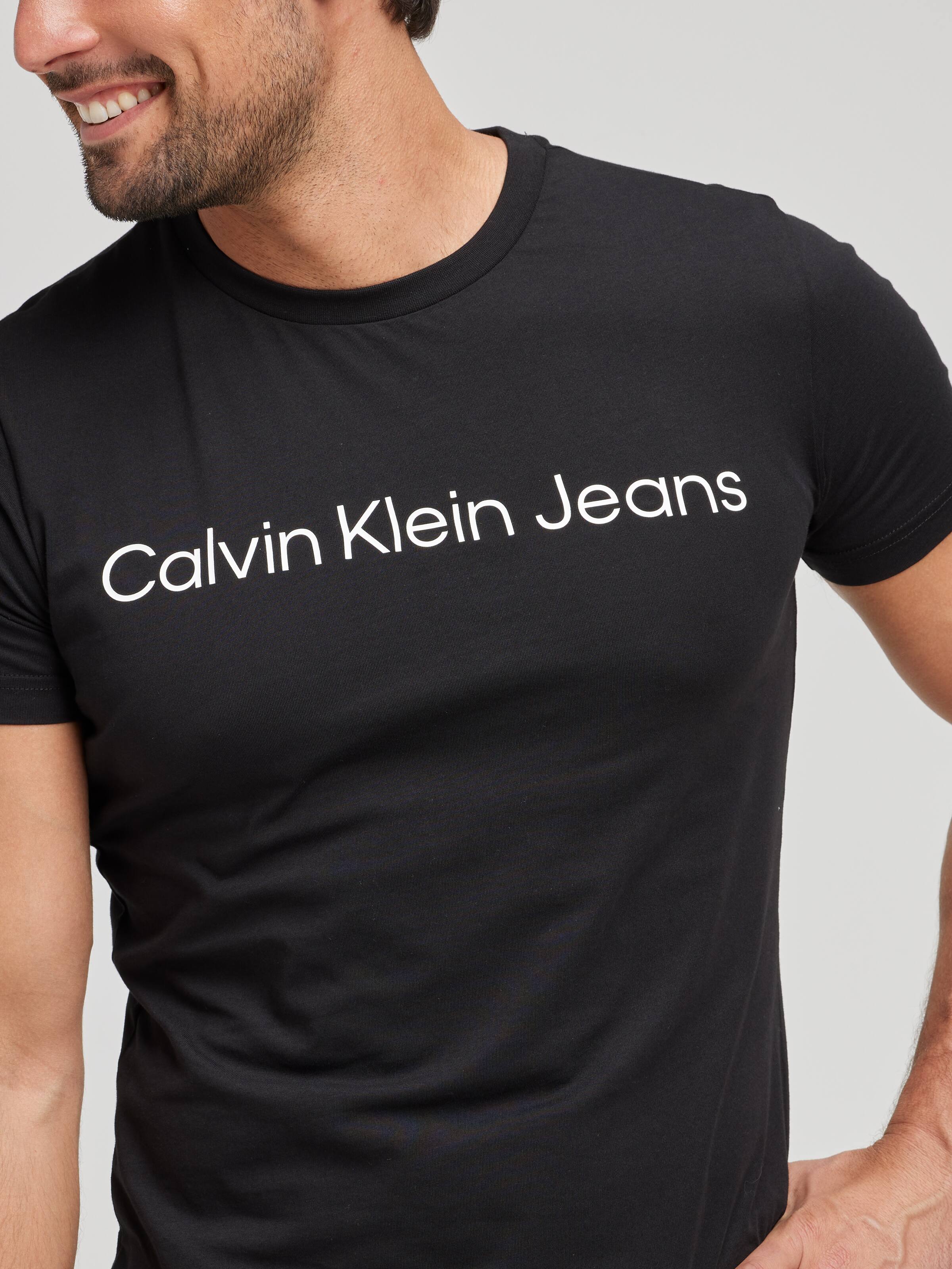 Core Institutional Logo Slim Tee In Ck Black