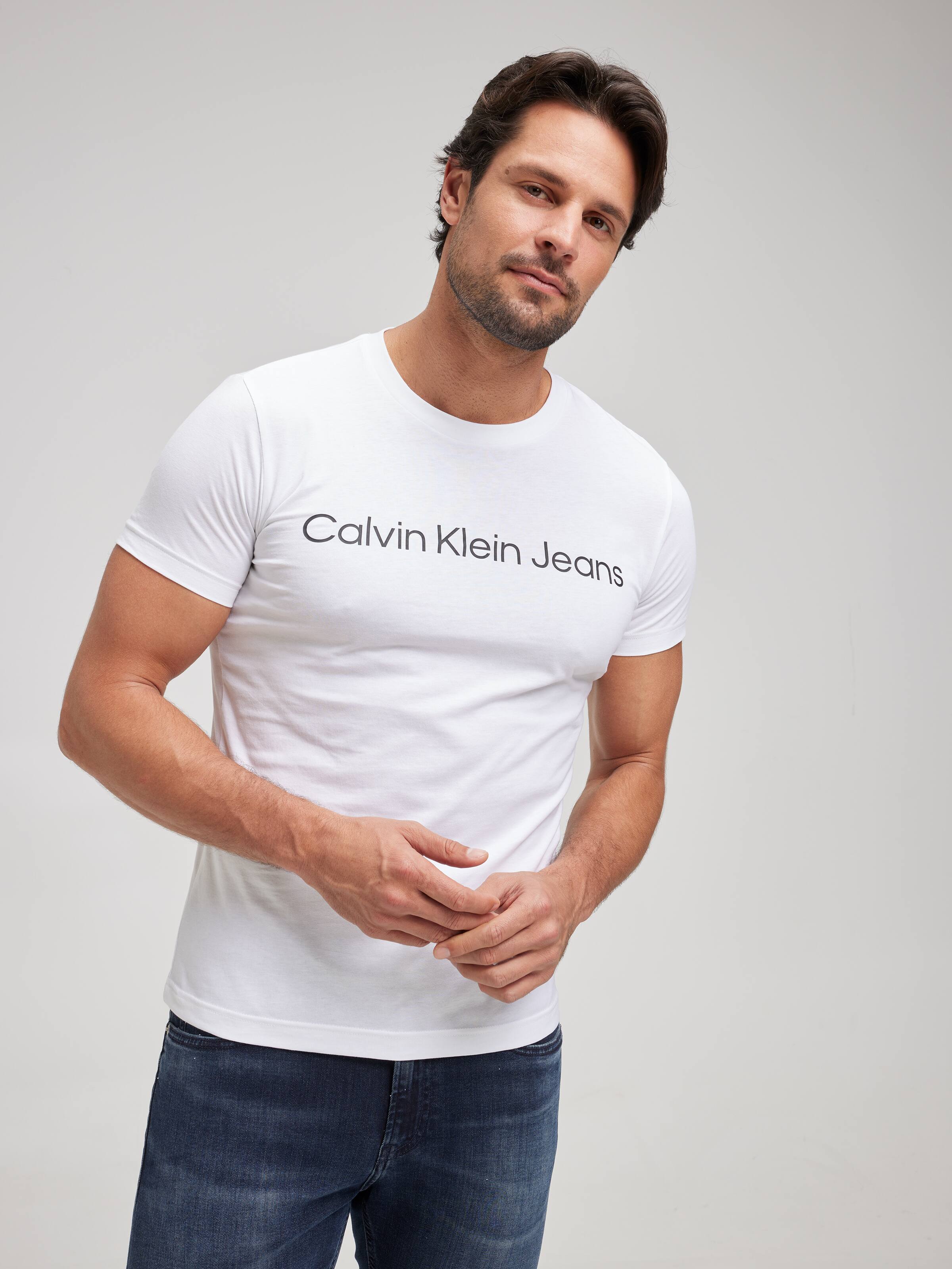 Buy Calvin Klein Jeans White Core Monogram Regular T-Shirt from Next  Netherlands