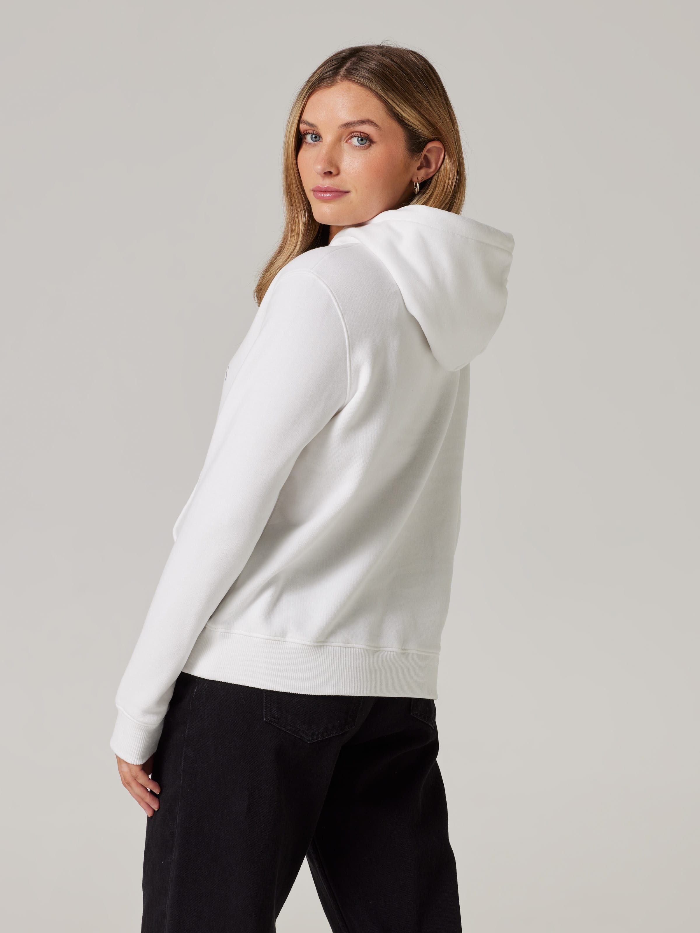 Core Monogram Hoodie, white