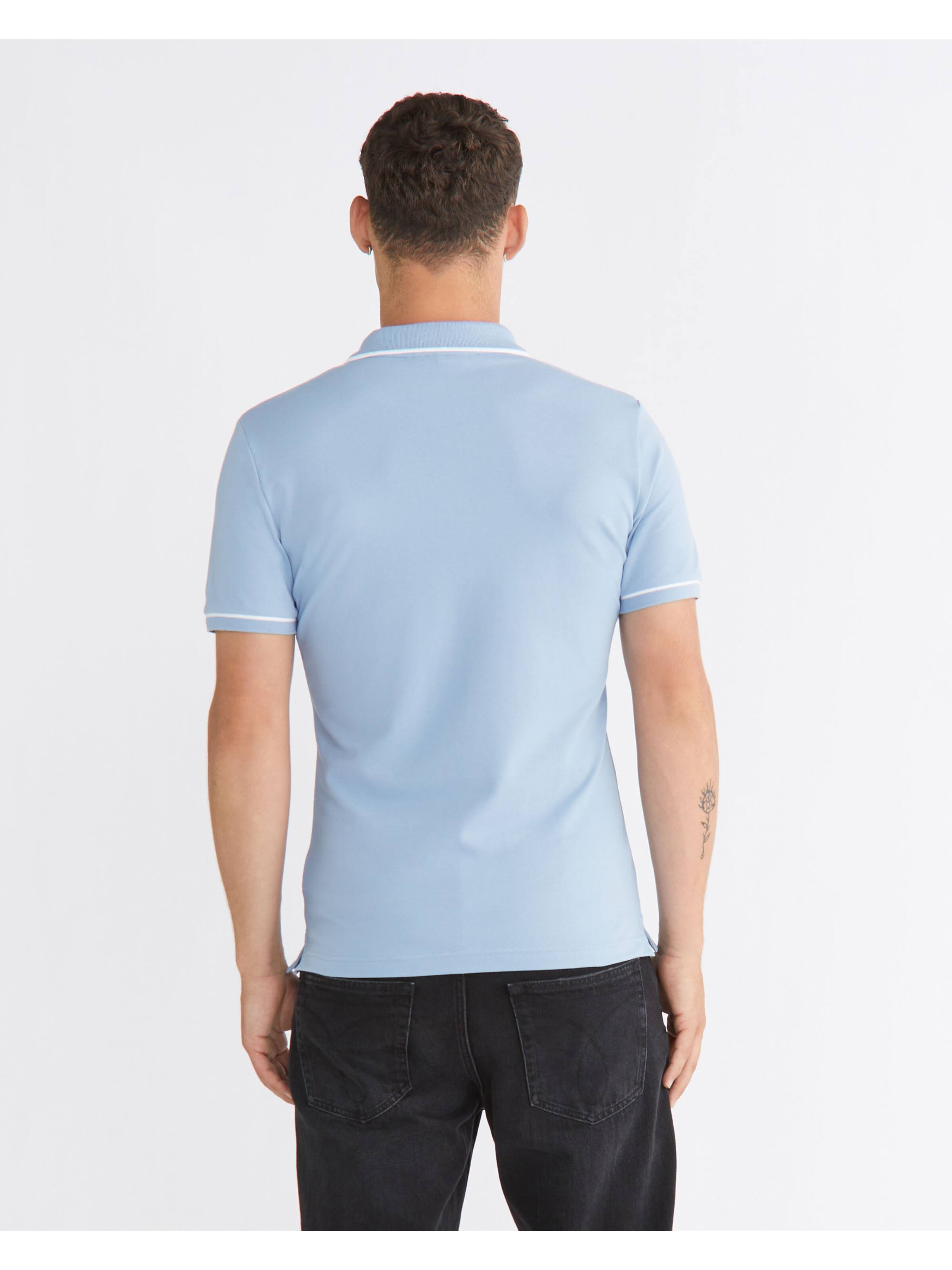 Tipping Slim Polo In Iceblue
