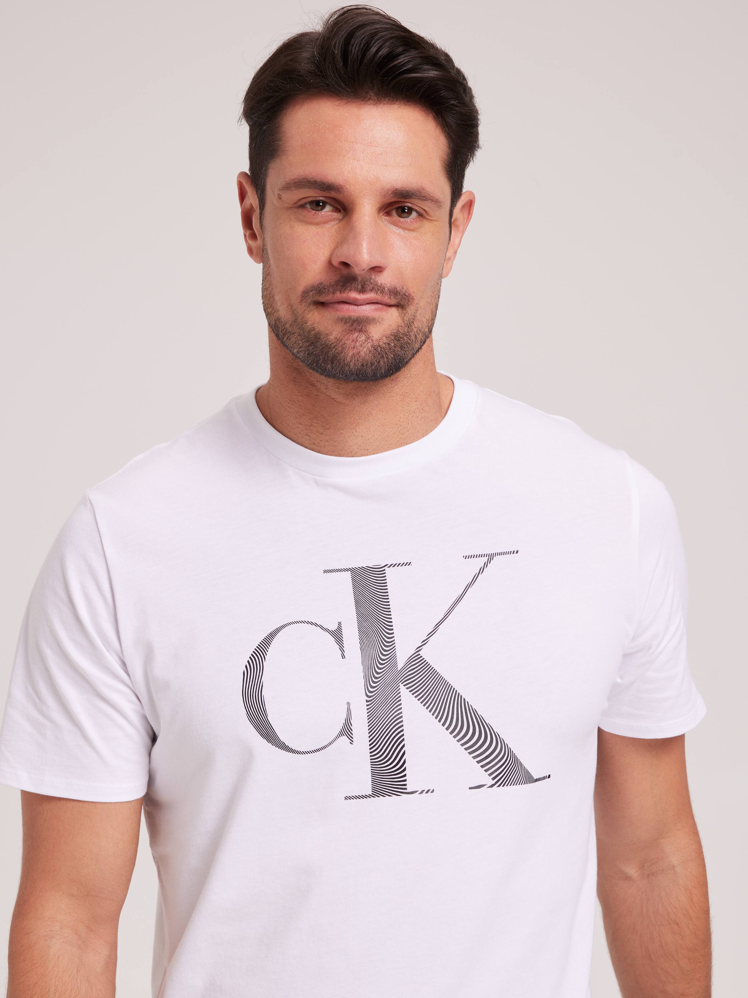 Monogram Logo Crew Tee In White