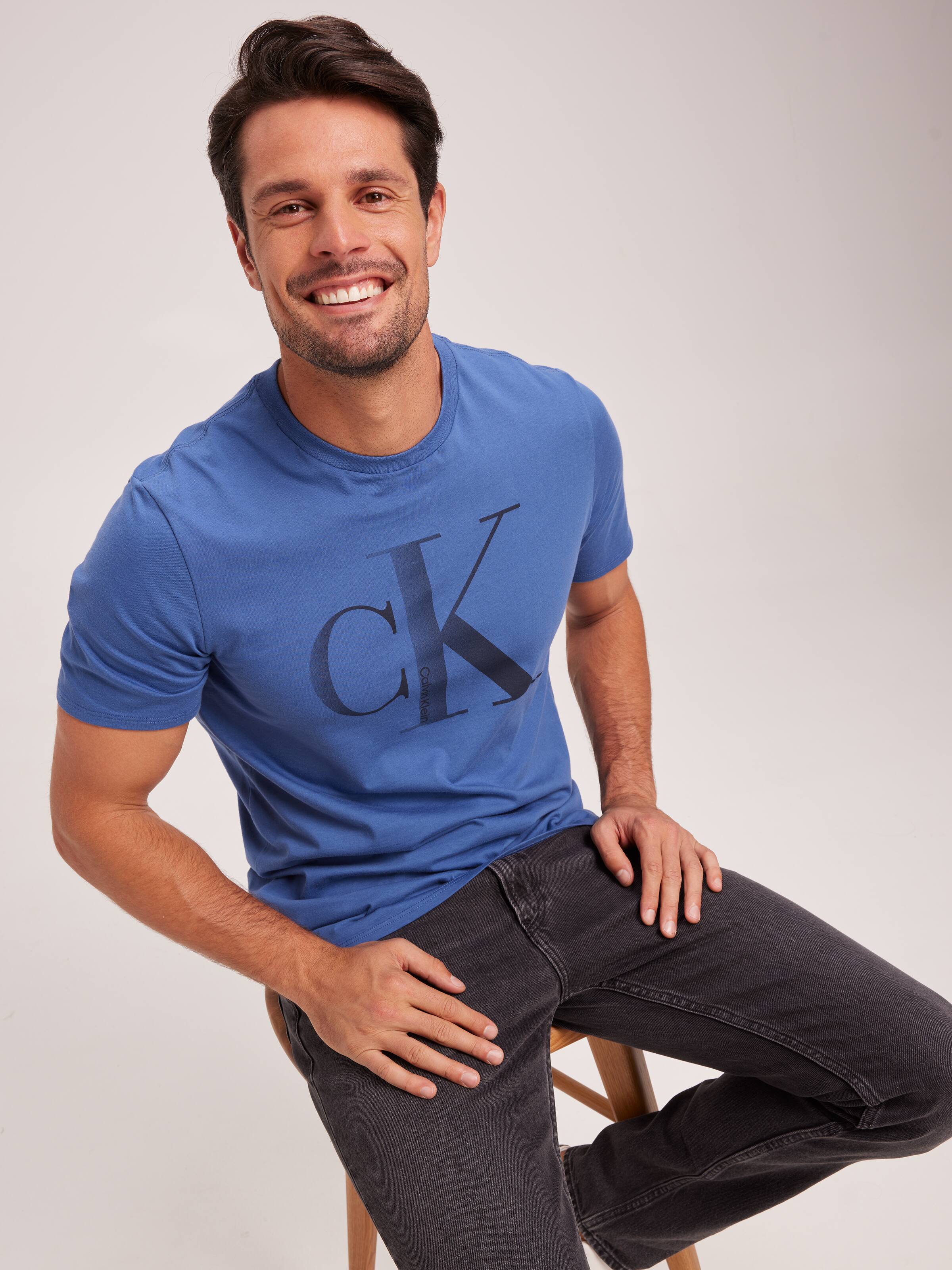 Monogram Tee In Navy