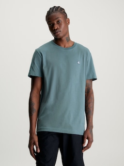 Embroidered Badge Tee In Goblin Blue