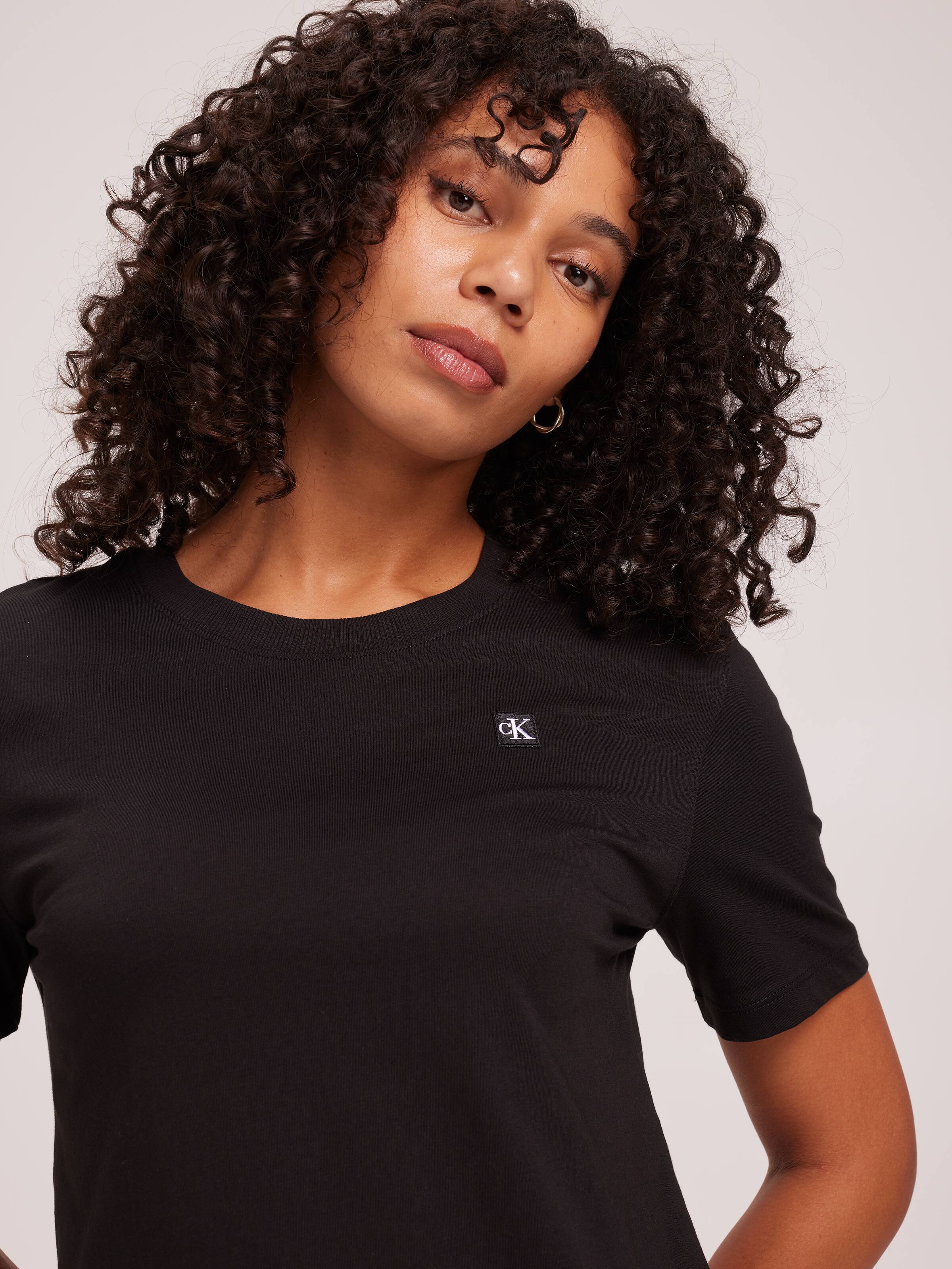 Embroidered Badge Tee In Black