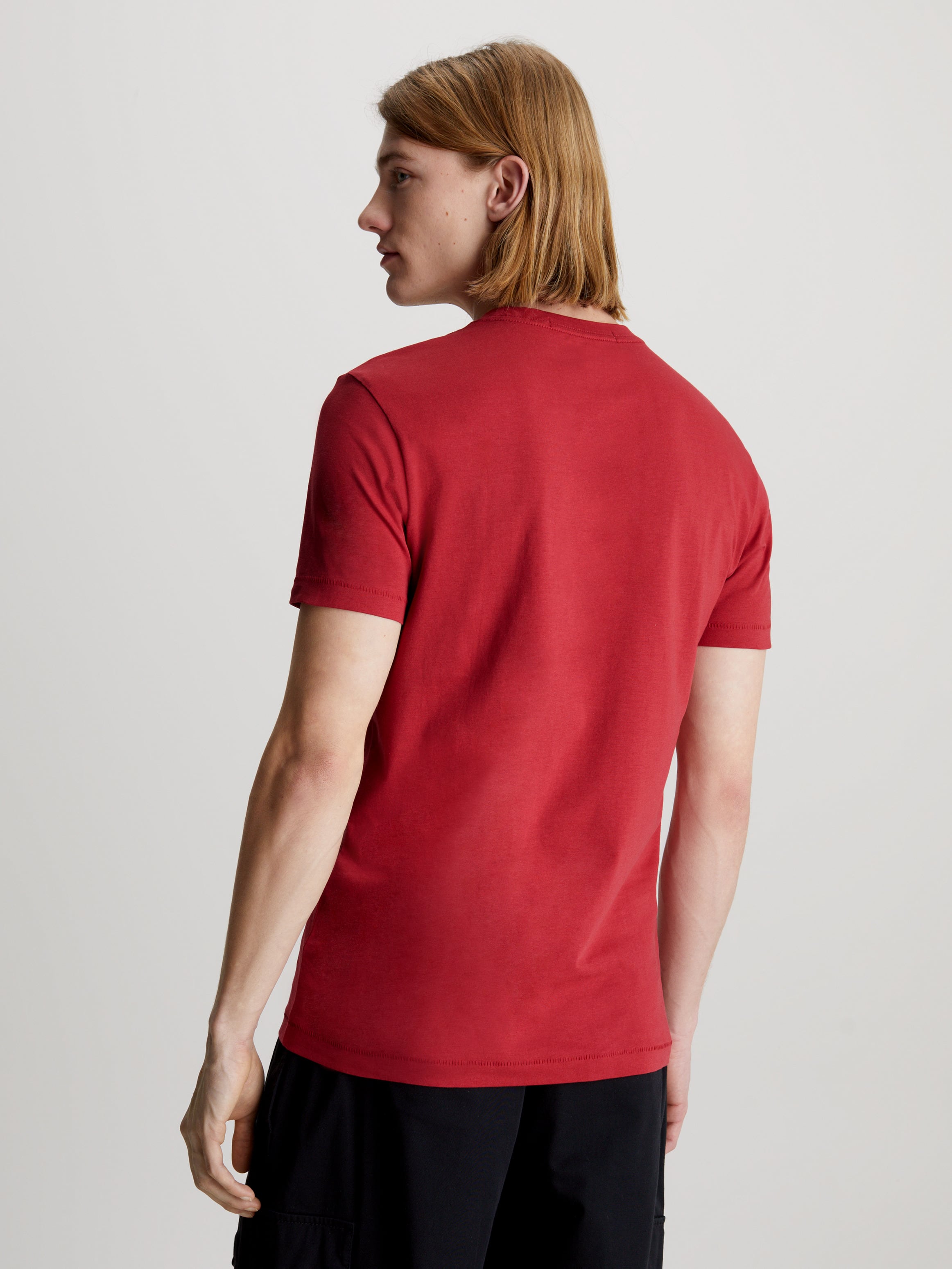 Institutional Logo Slim Tee In Garnet