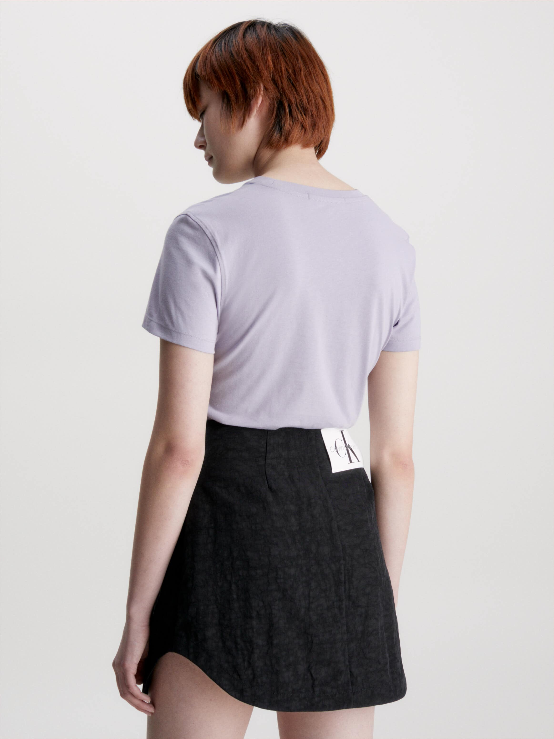 Printed Box Slim Tee In Lavender Aura