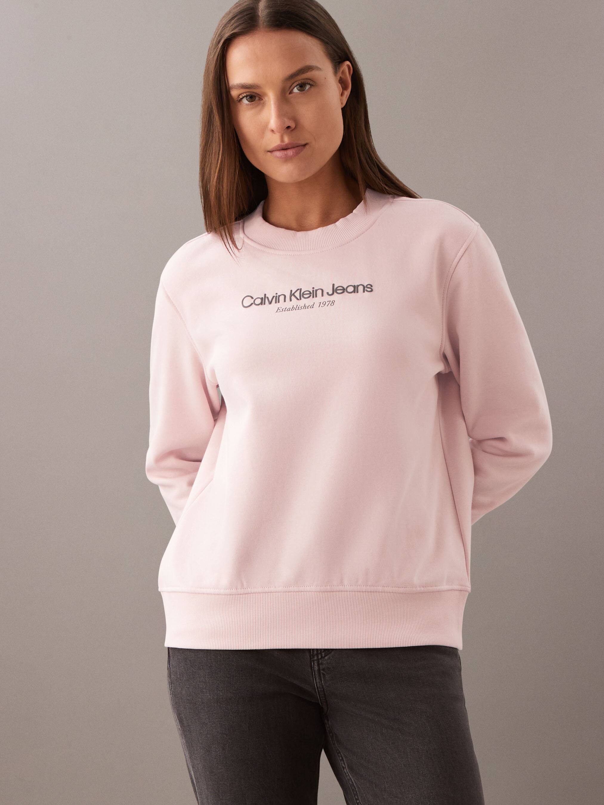 Institutional Graphic Reg Crew Neck In Peach Whip