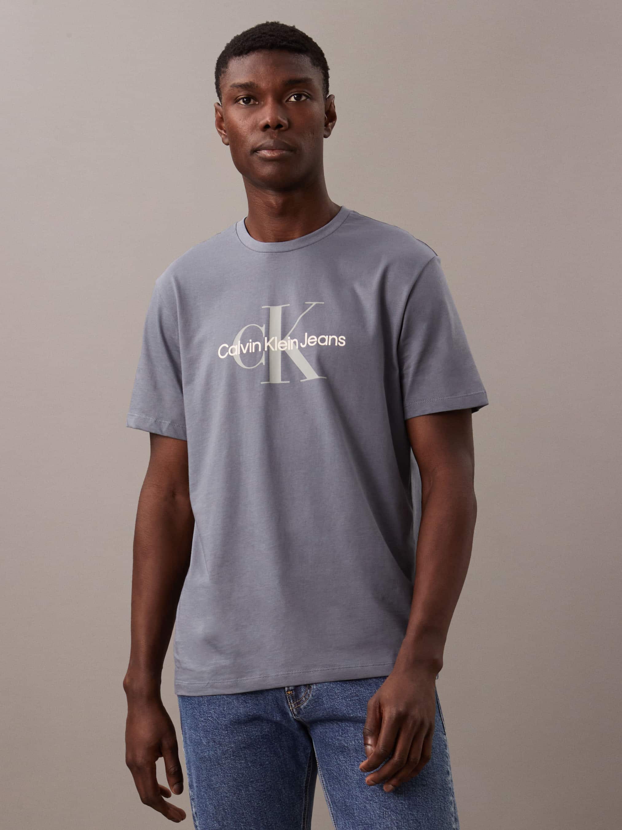 Hero Short Sleeves Monogram Tee 30S In Stormy Weather