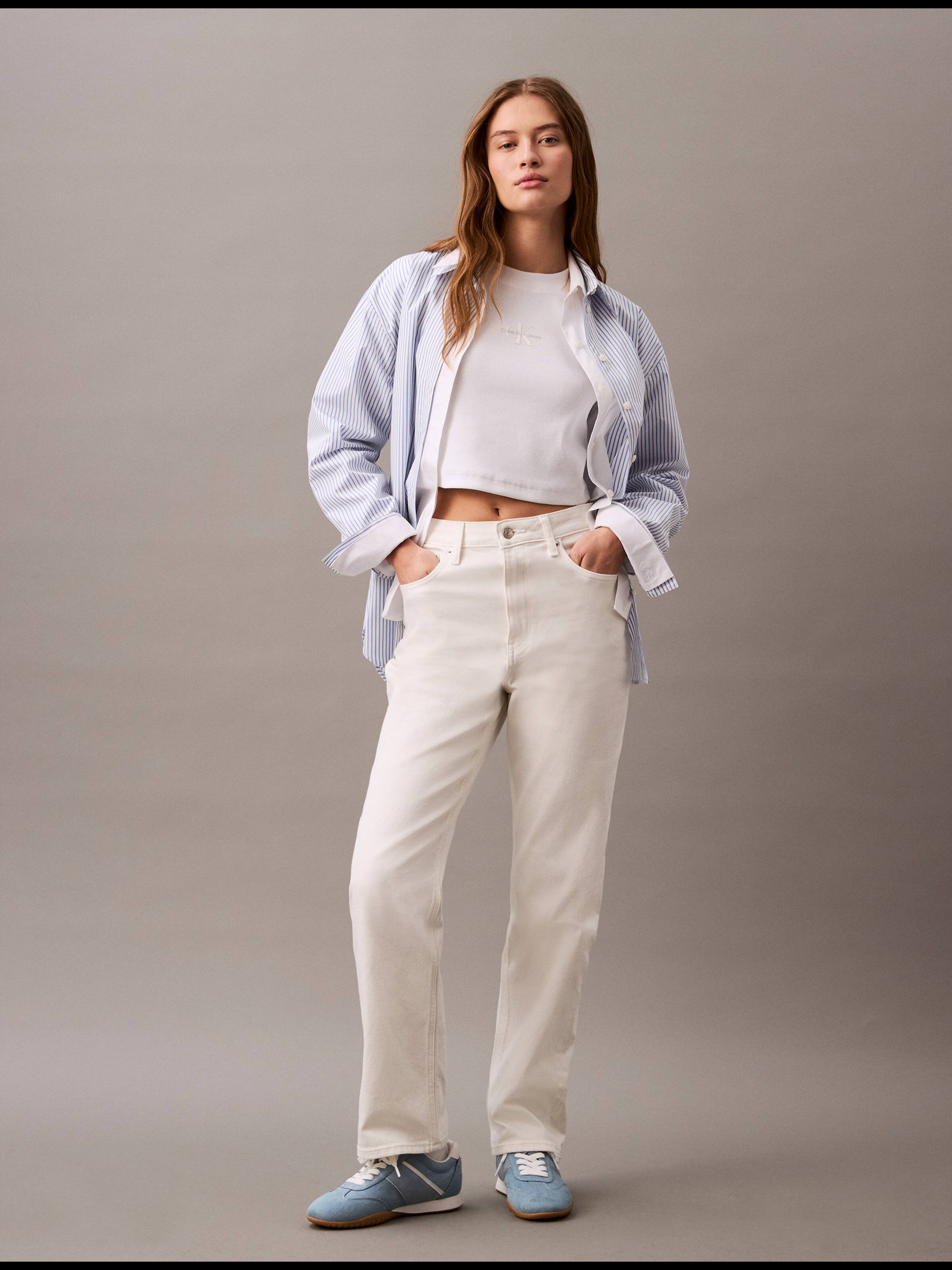 High Rise Straight In Optic White
