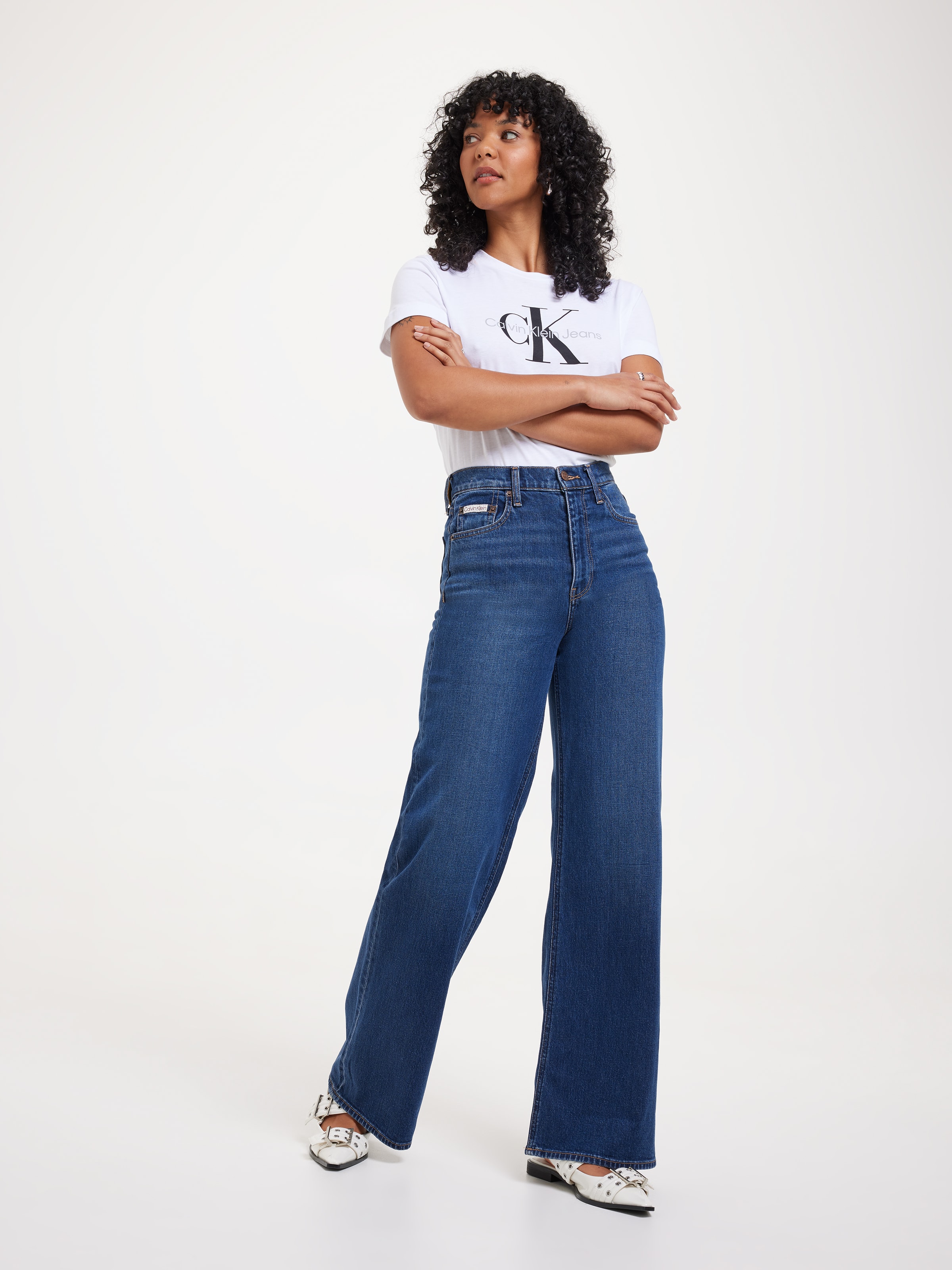 Wide Jean In Vintage Harbor