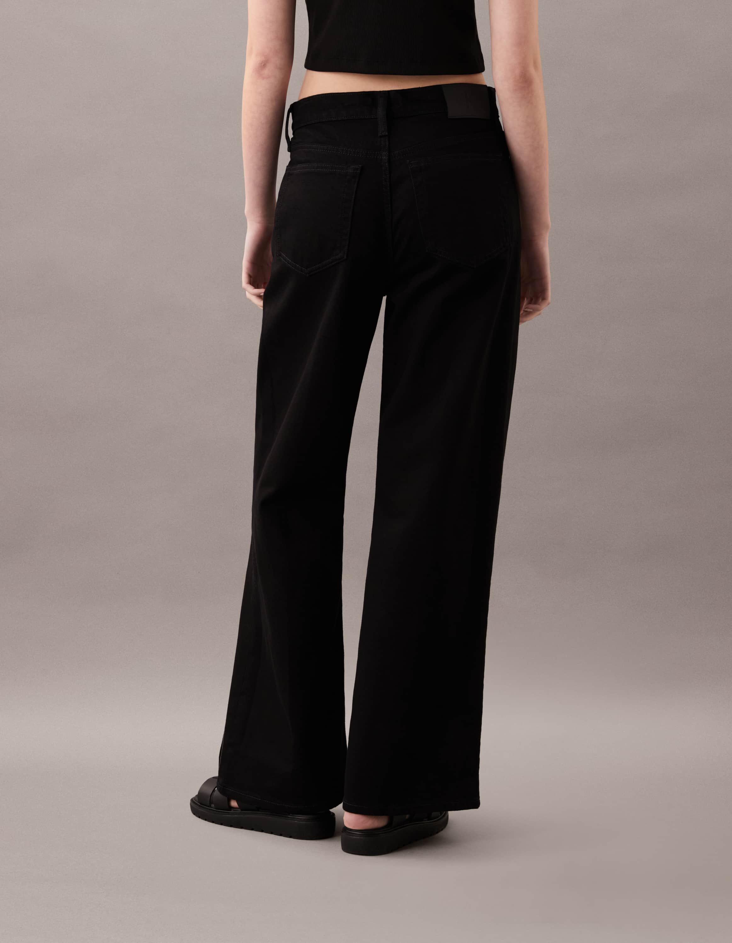 Wide Leg Jean In Ink Black