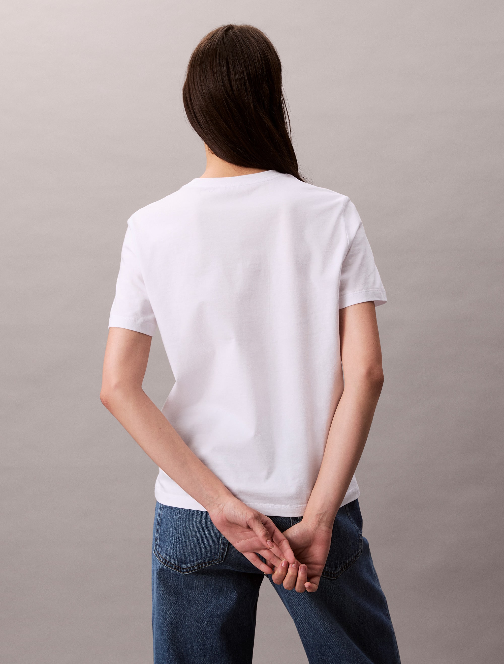 Hero Ss Classic Monologo Cneck Tee In Brilliant White