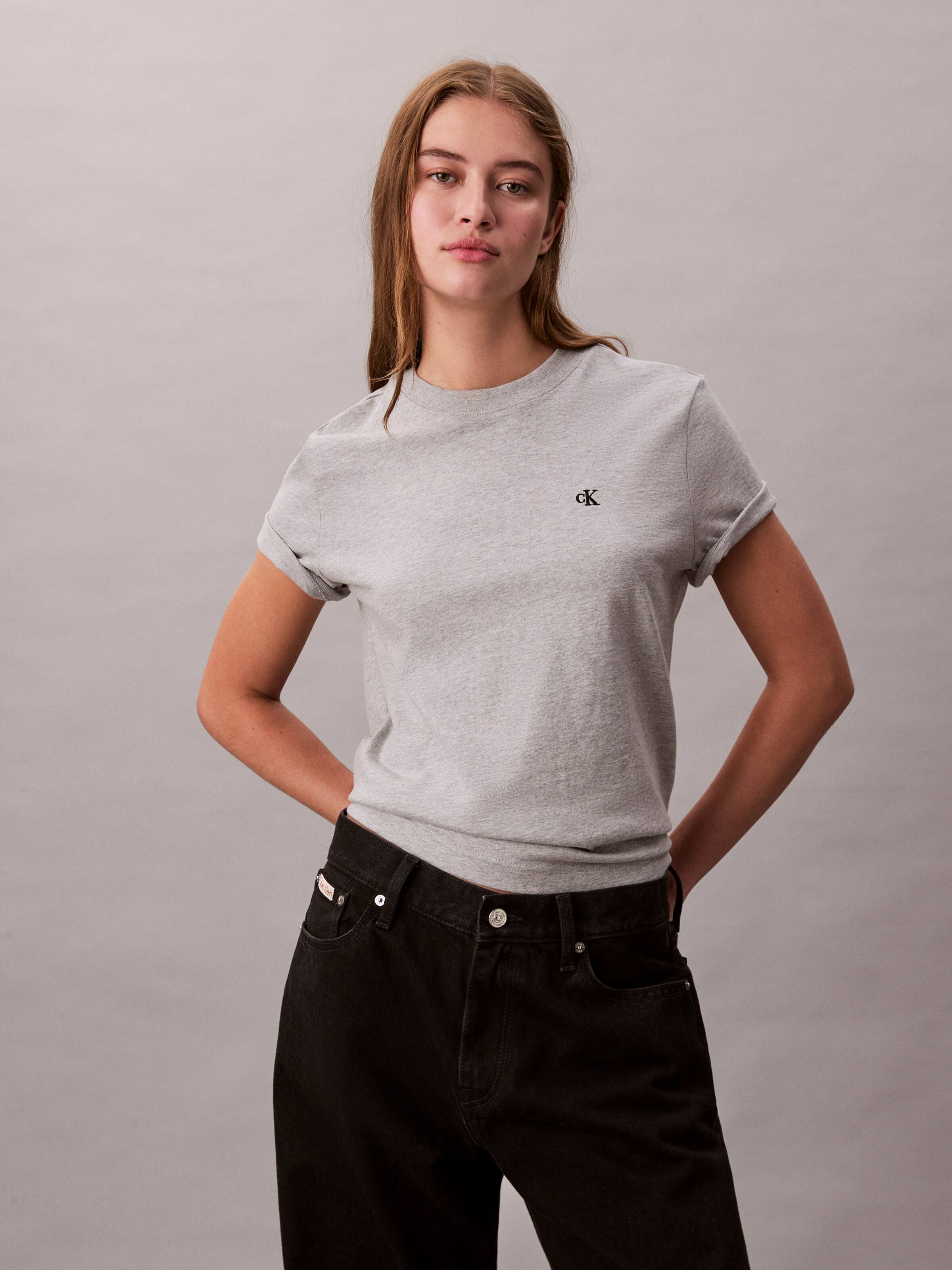 Short Sleeve Archive Logo Crew Neck Tee In Heroic Gray Heather