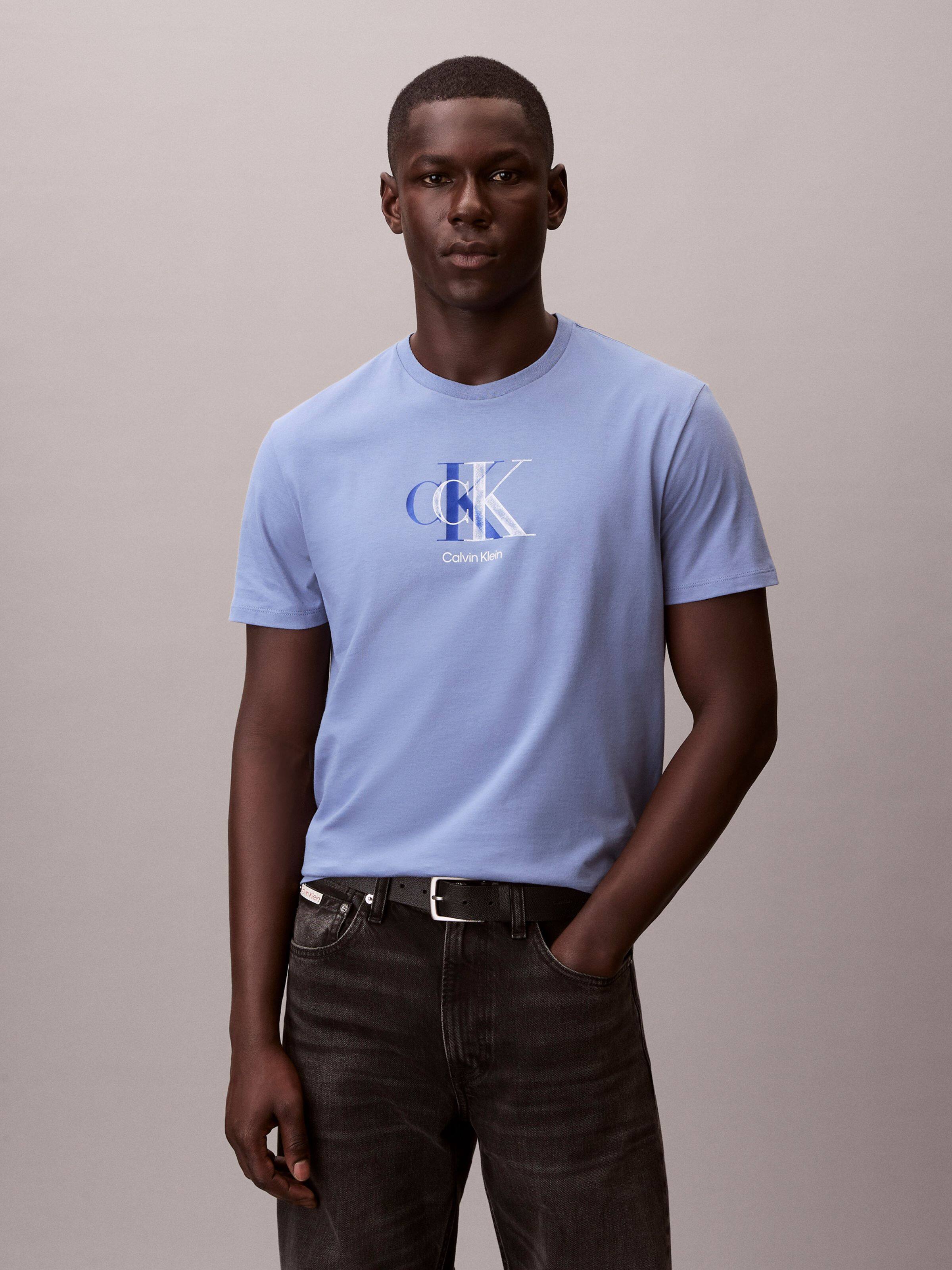 30S Double Ck Graphic Tee In Dusty Sailor Blue