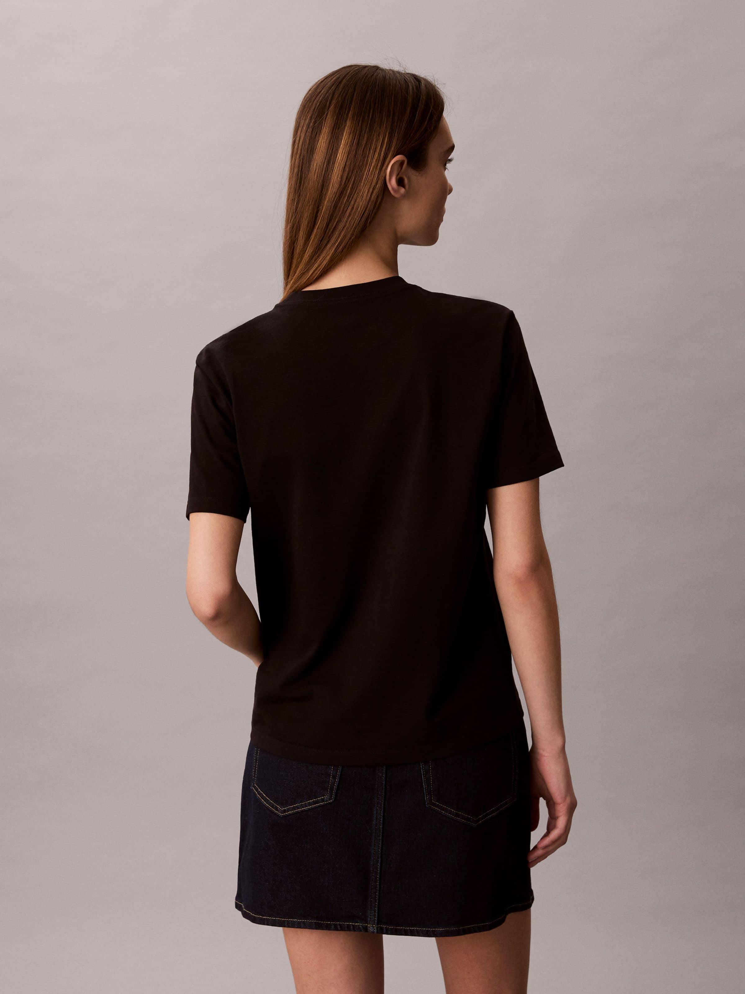 Classic Embossed Logo Tee In Black