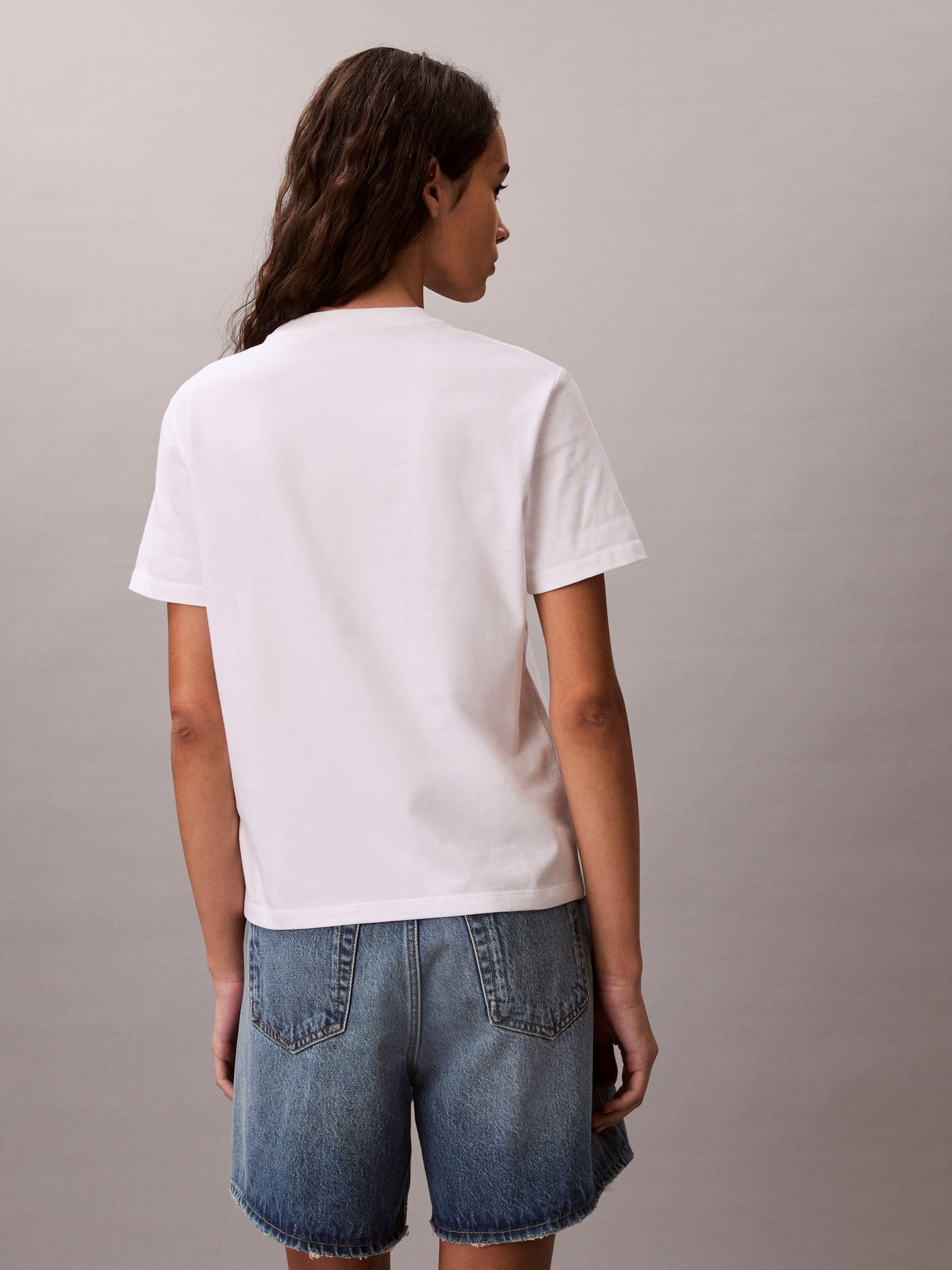 Classic Embossed Logo Tee In White
