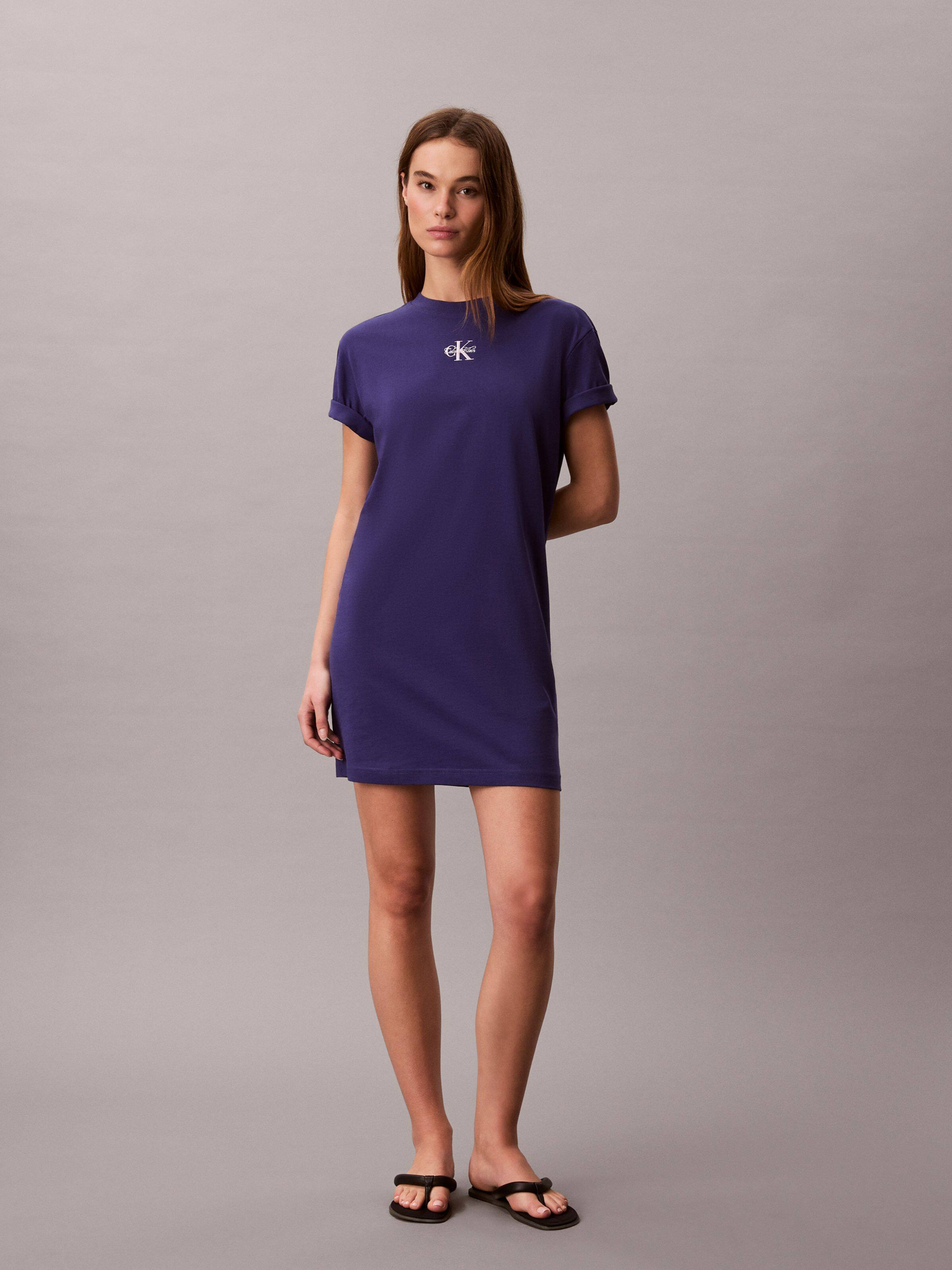 Graphic Tee Dress In Steel Beams