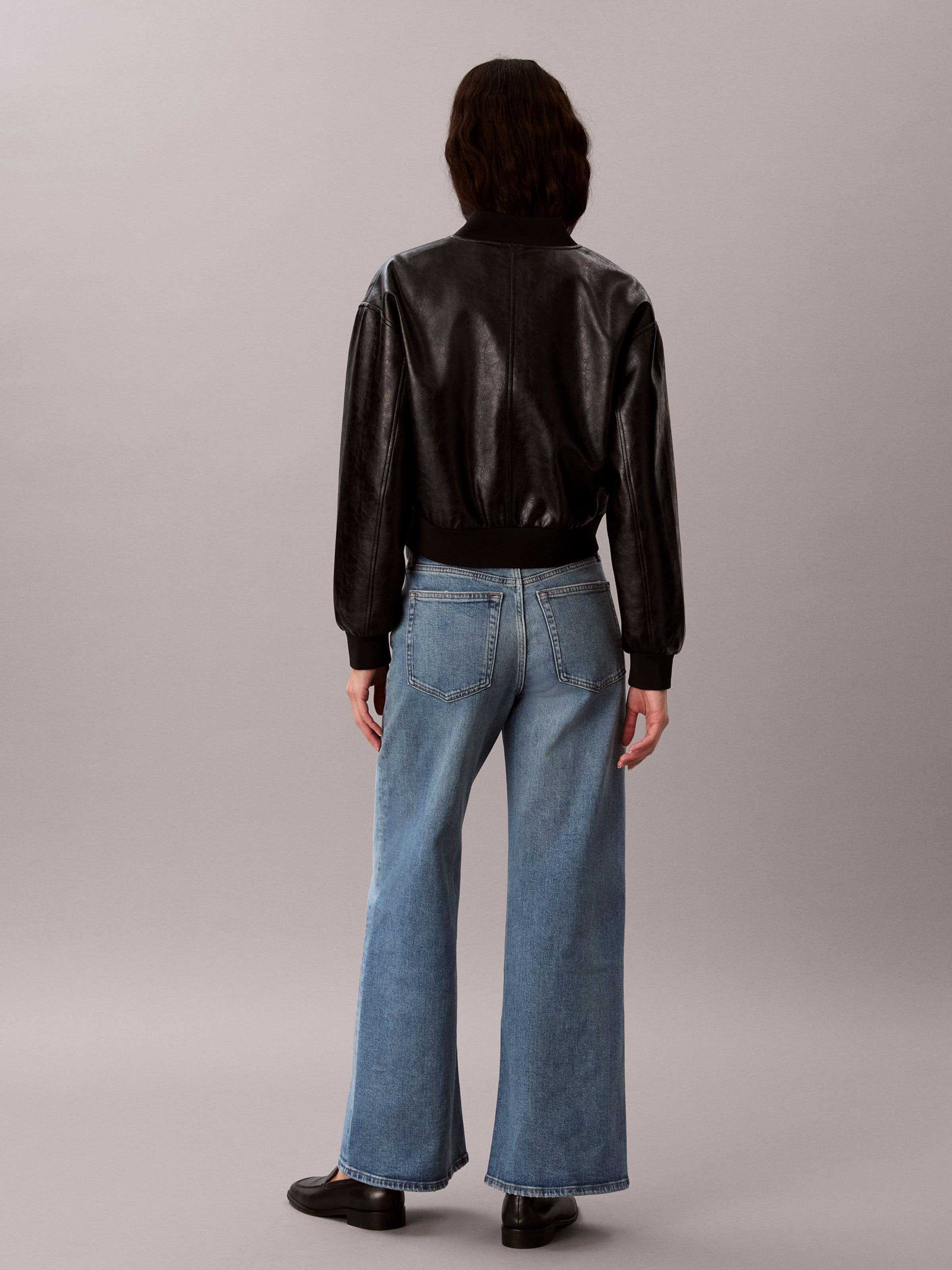 Ultra High Wide Leg In Worn Dust
