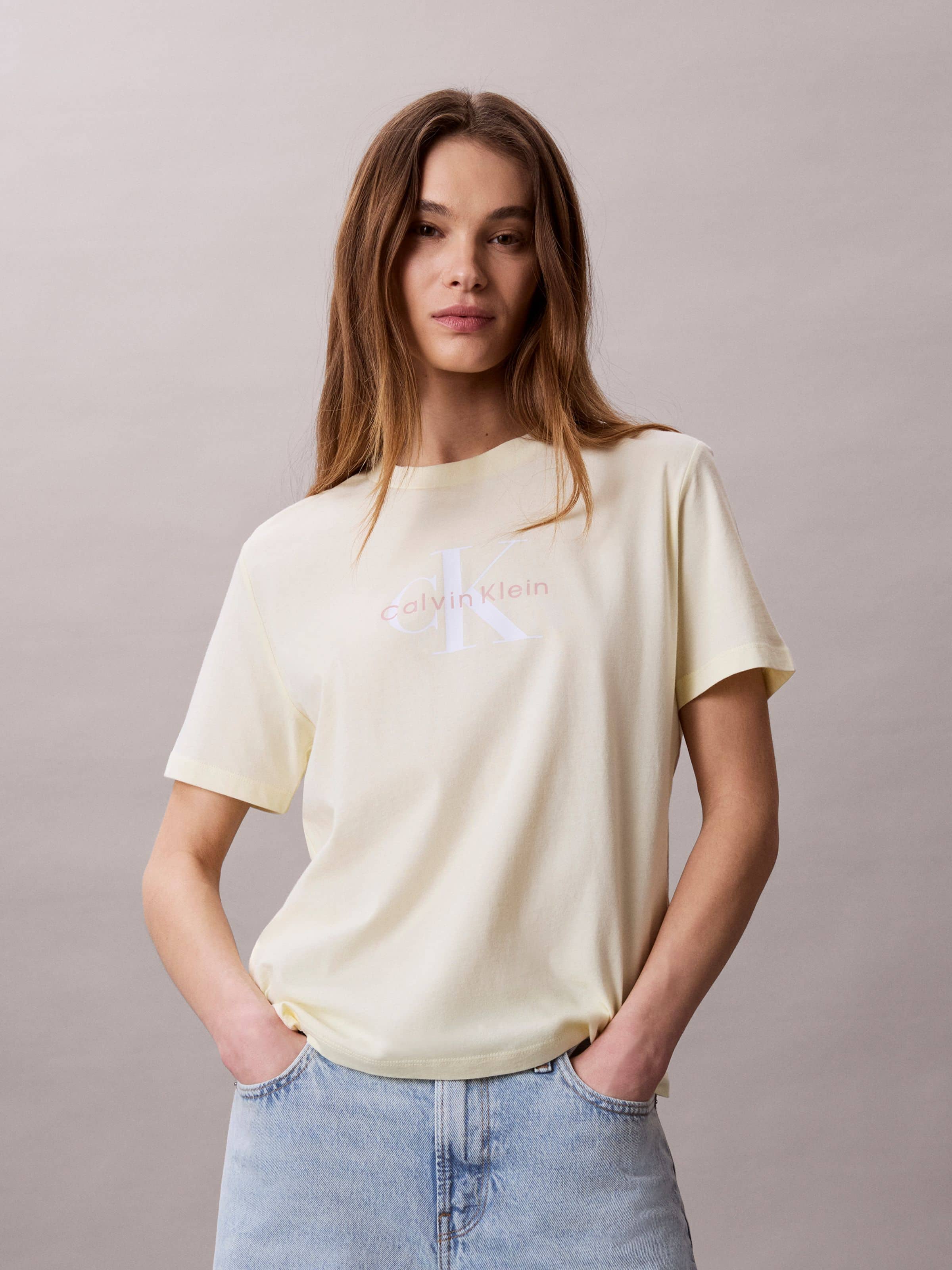 Hero Classic Monologo Crewneck Tee In Pear Sorbet