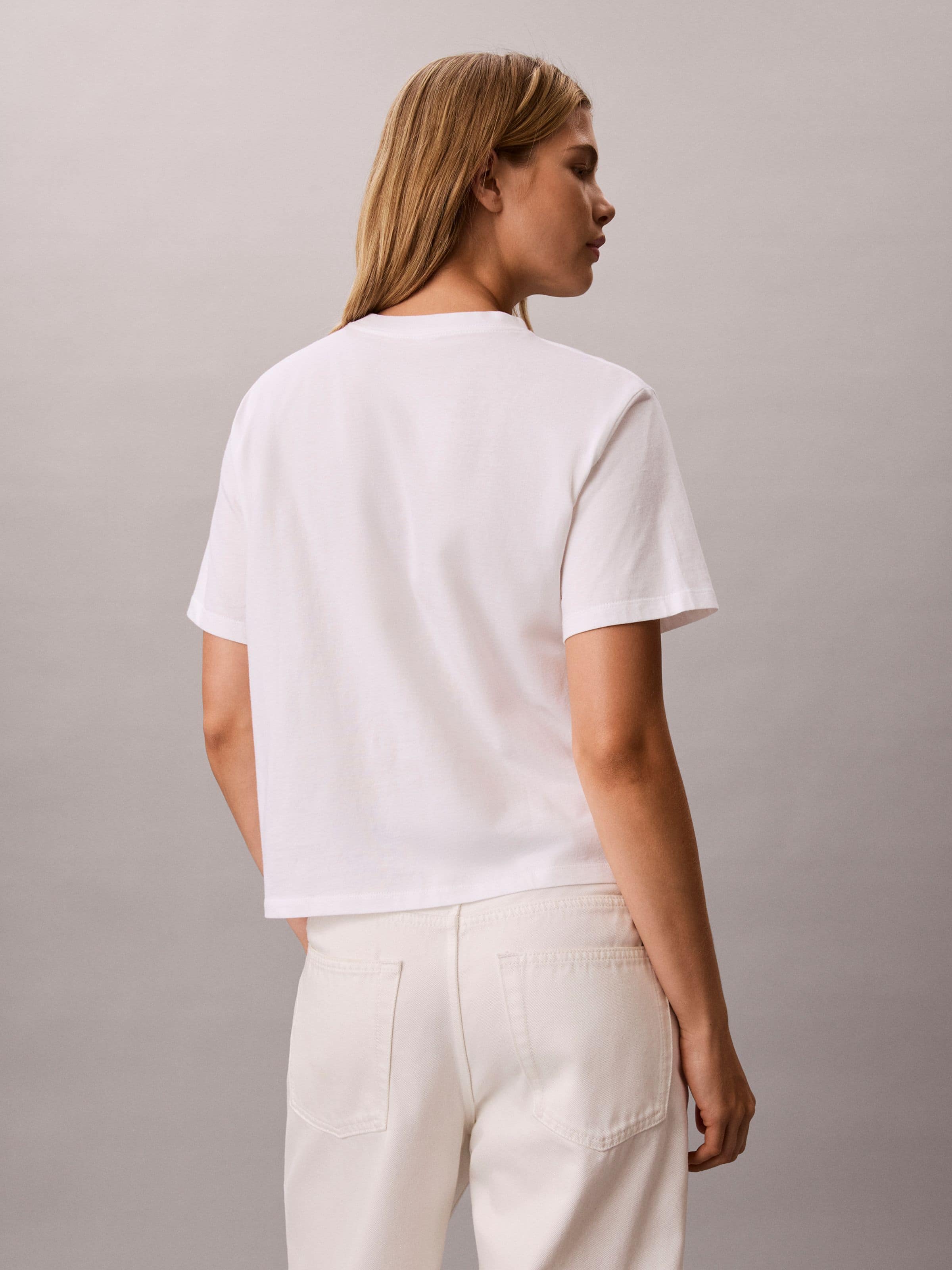 Boxy Logo Graphic Tee In Brilliant White