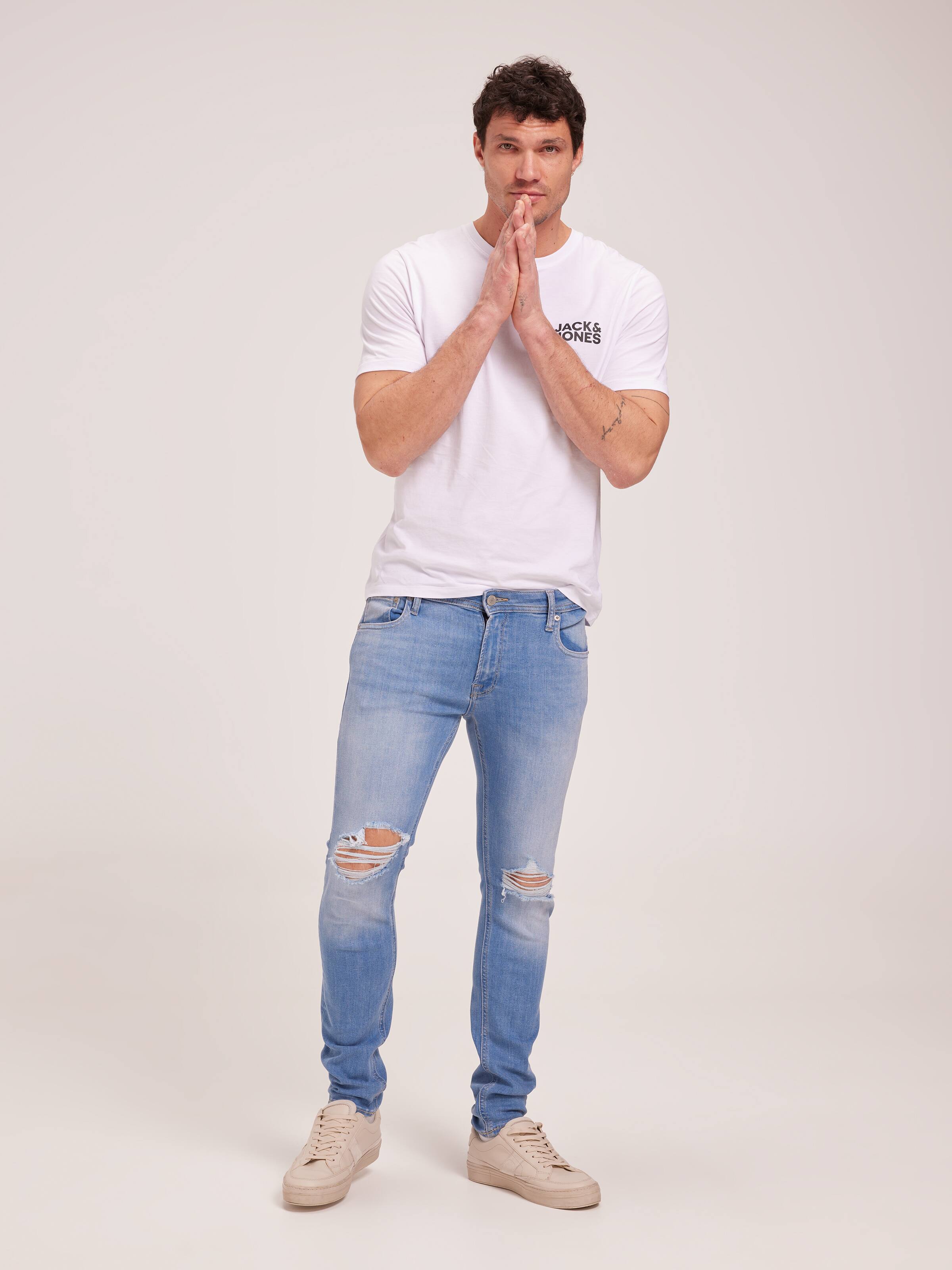 Liam Skinny Jean In Blue With Rips