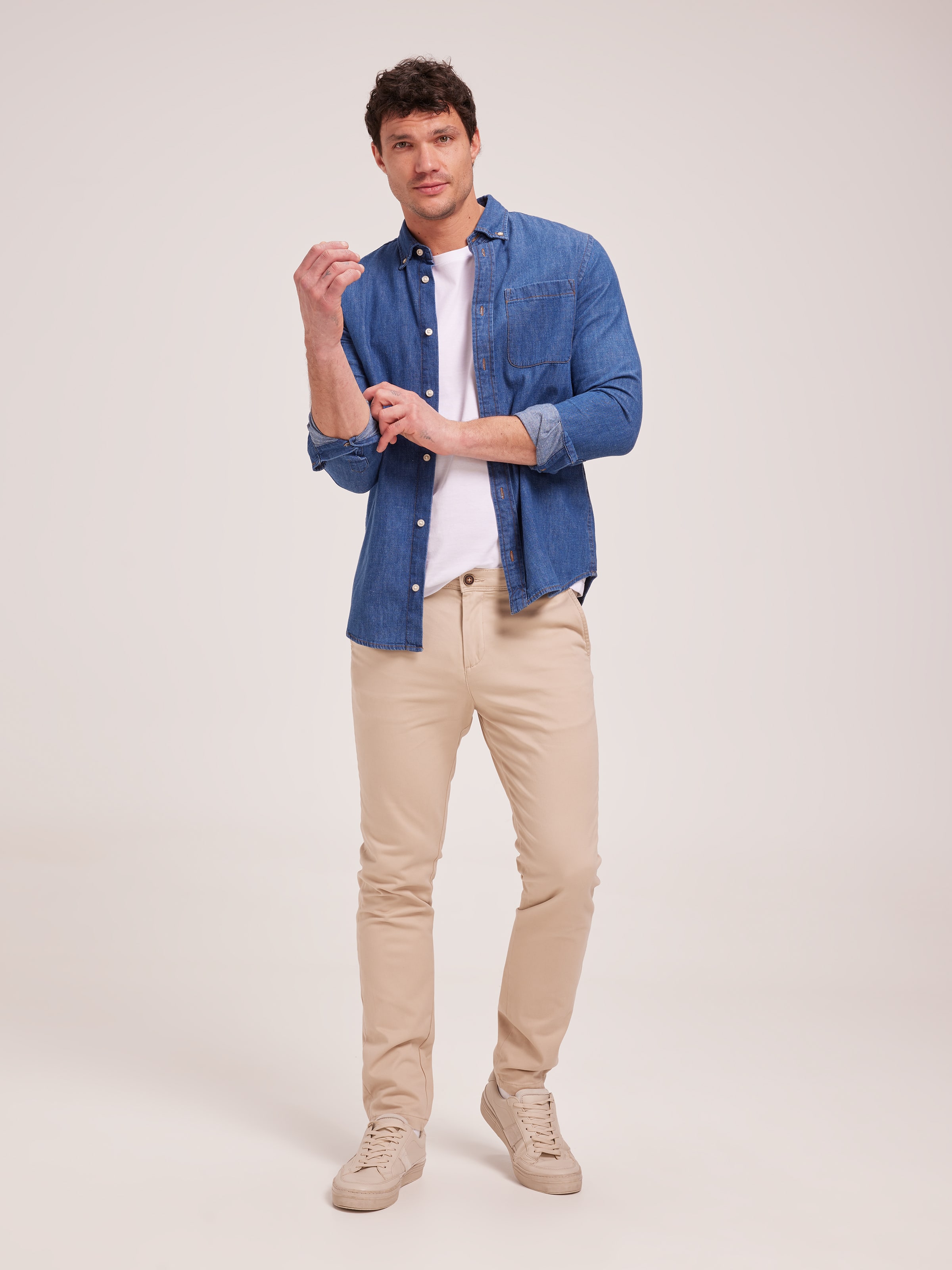 Marco Bowie Chino In Oxford Tan