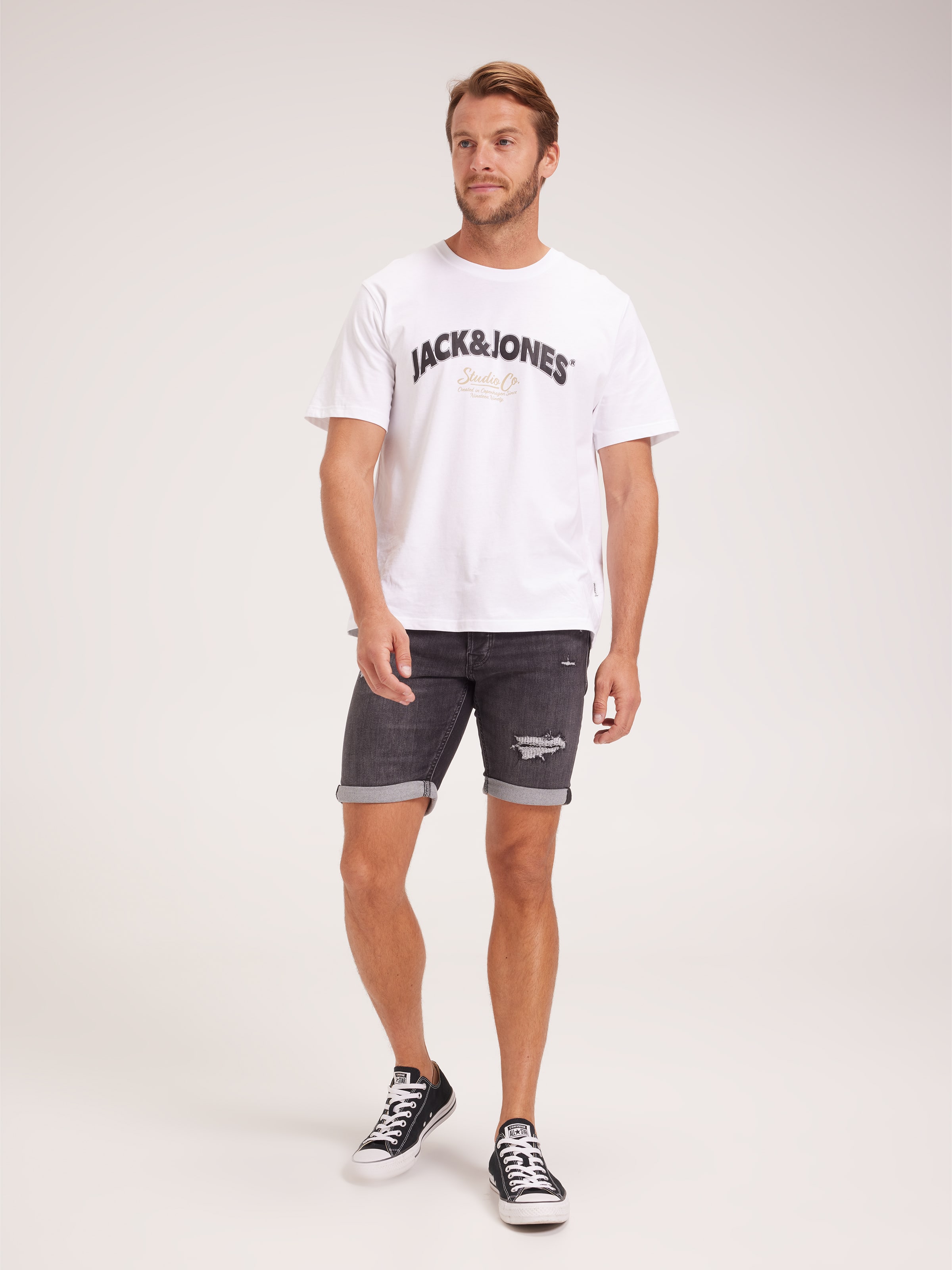 Rick Icon Short In Ripped Wash Black
