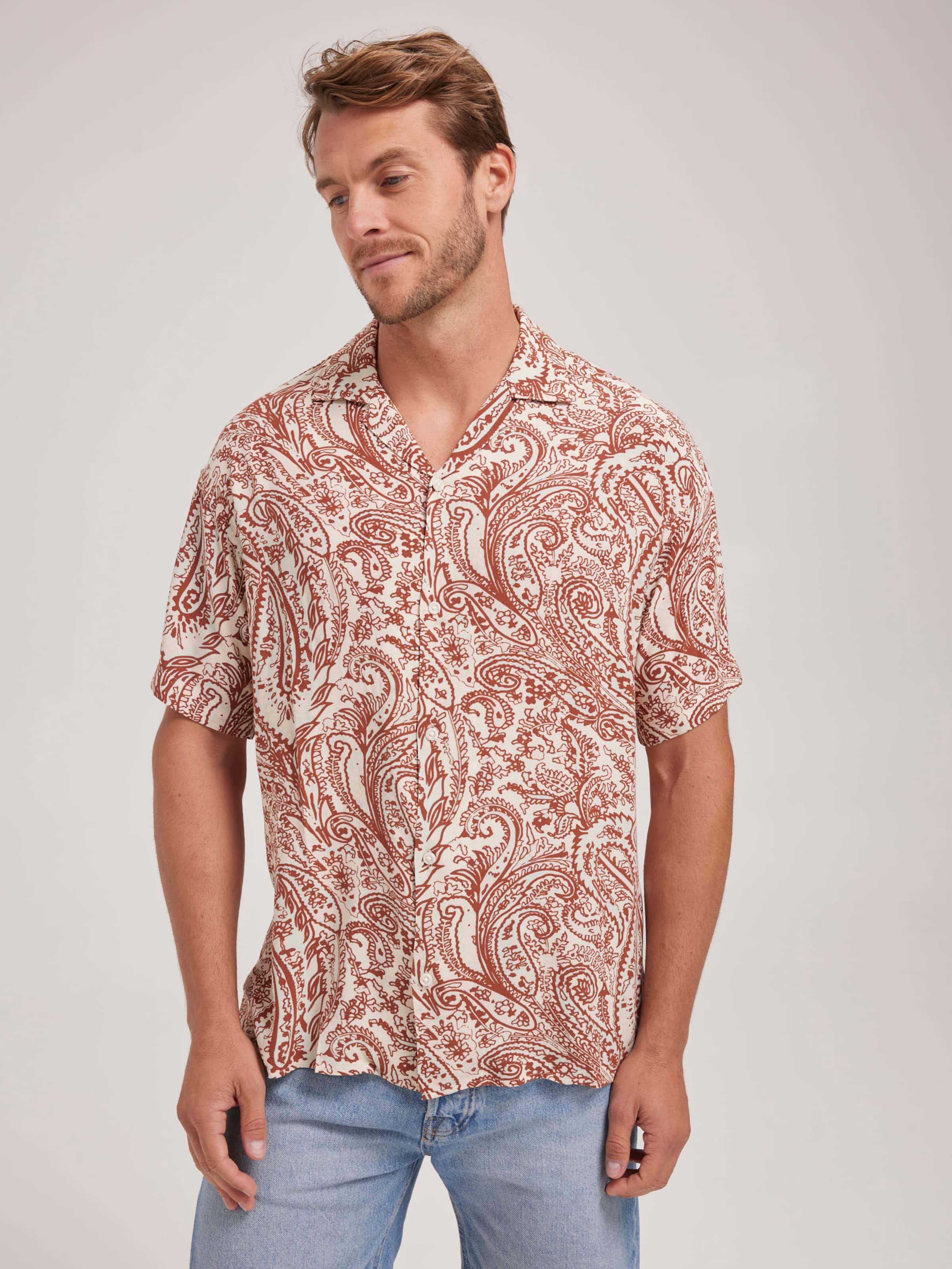 Jeff Resort Shirt In Butter Cream