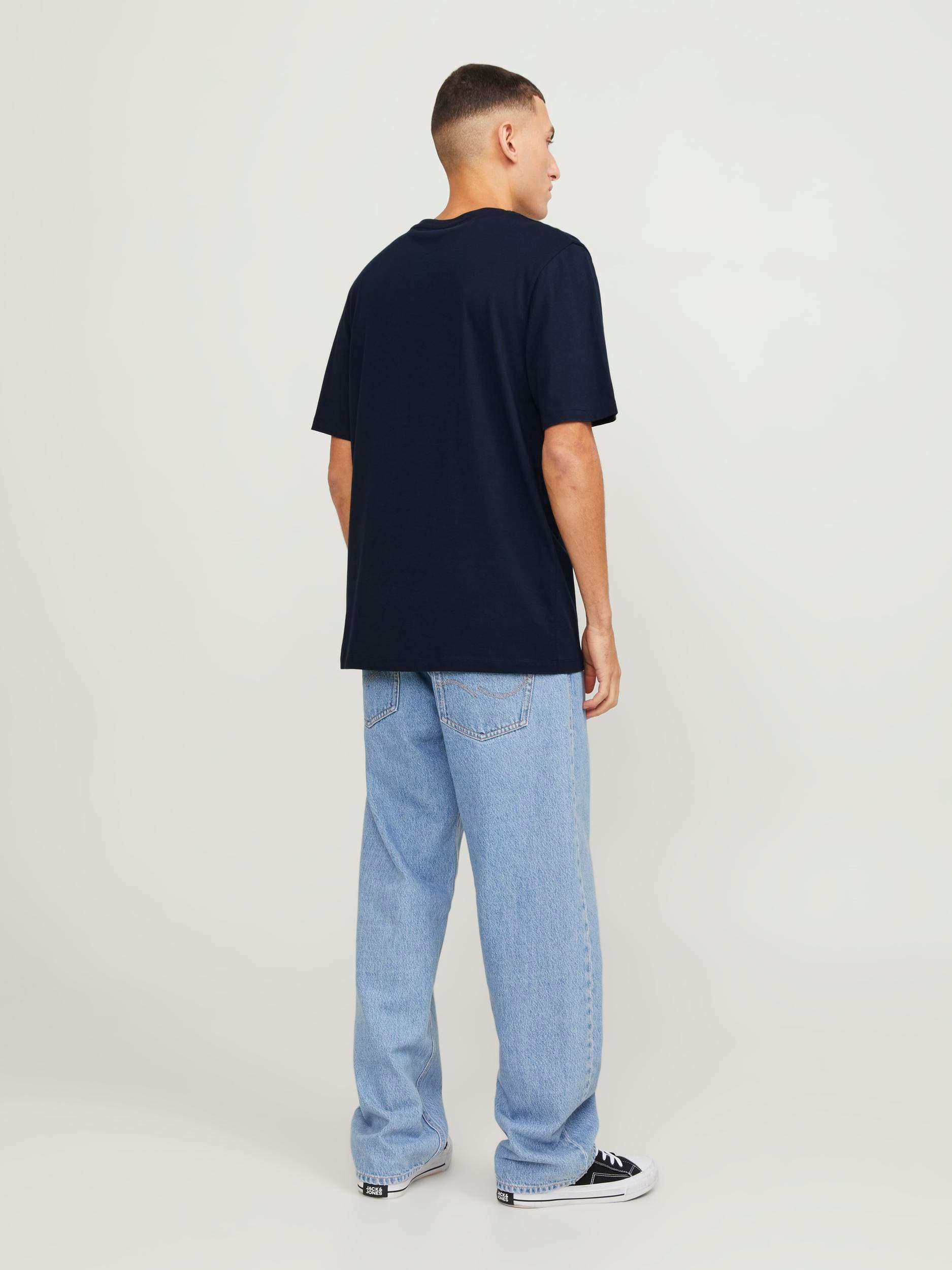 Logo Crew Neck Tee In Navy Blazer
