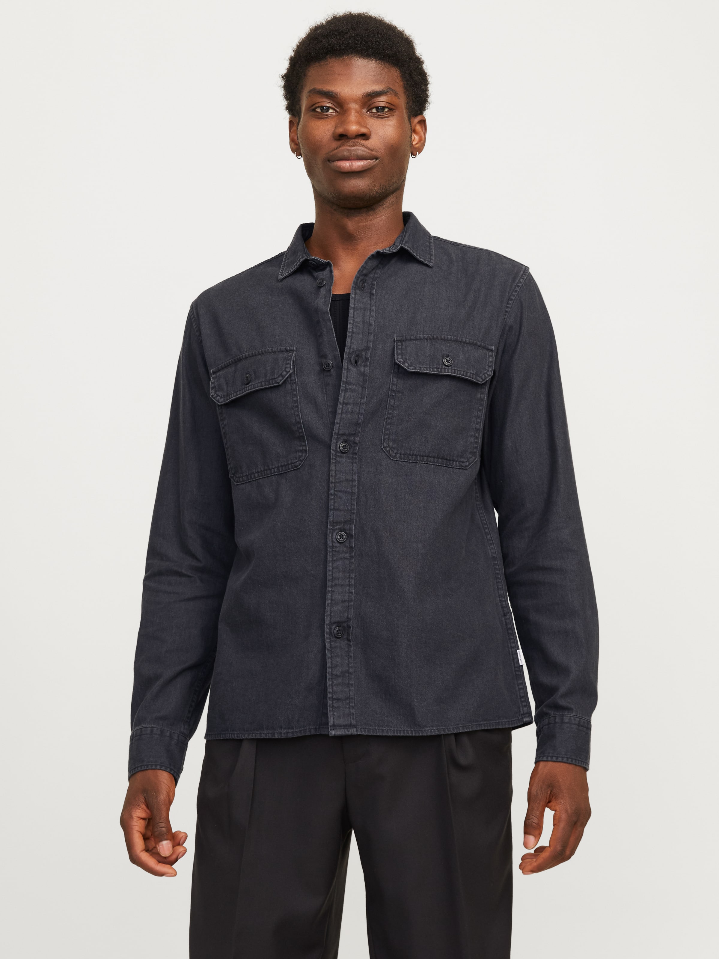 Travis Shirt In Black Denim