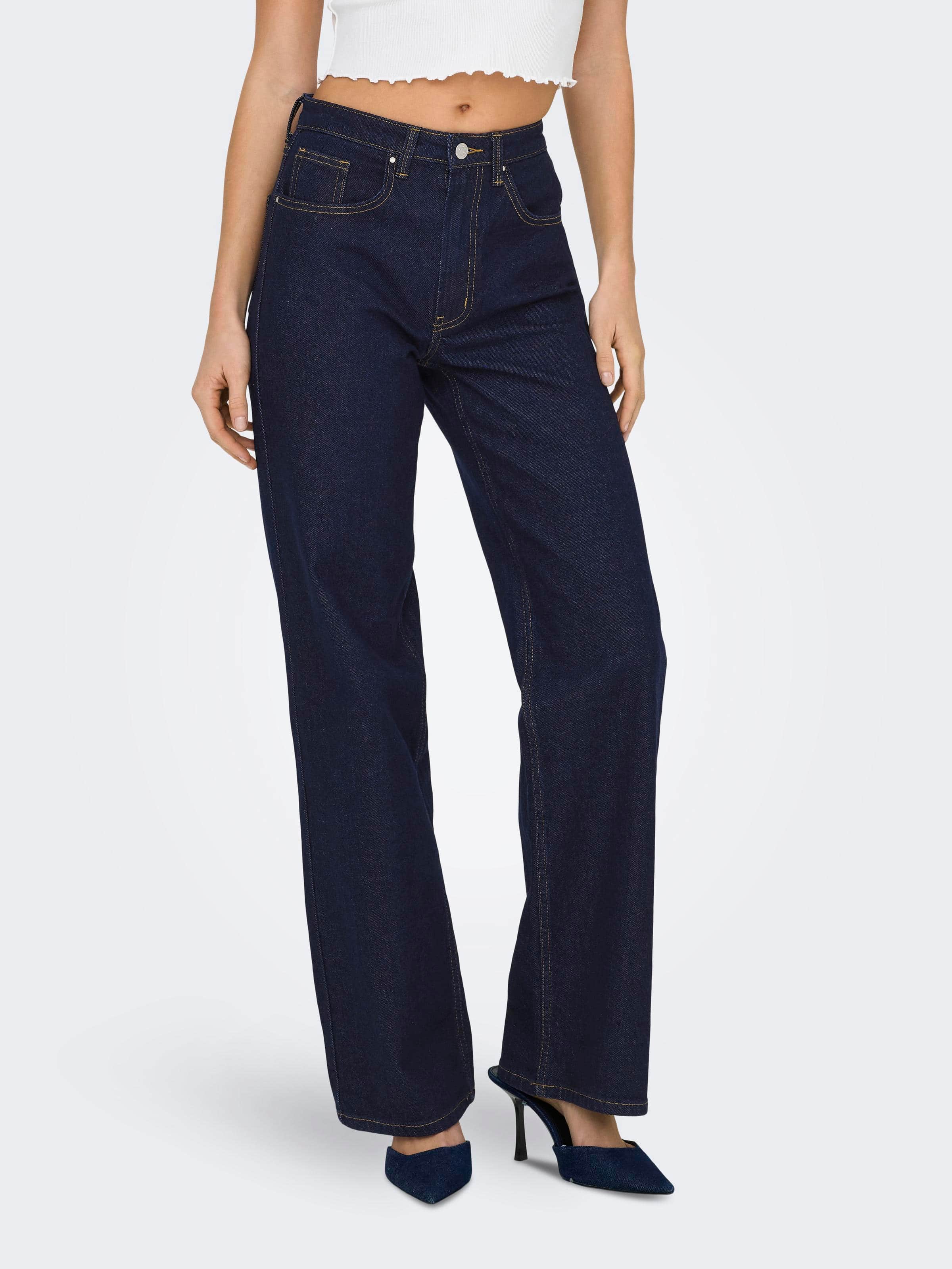 Juicy High Wide Leg Jean In Rinse Denim