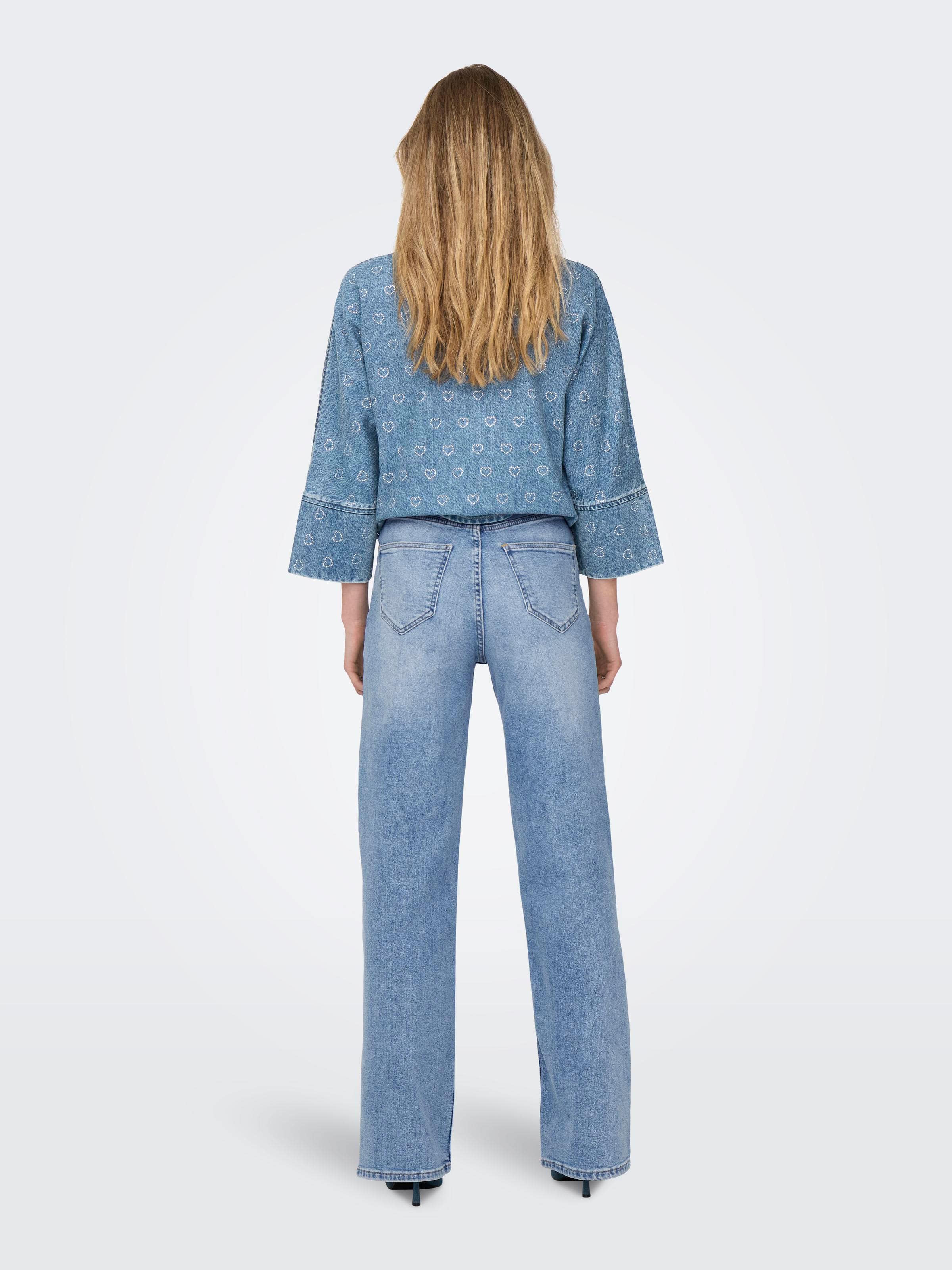 Only Hannah Wide Leg In Denim