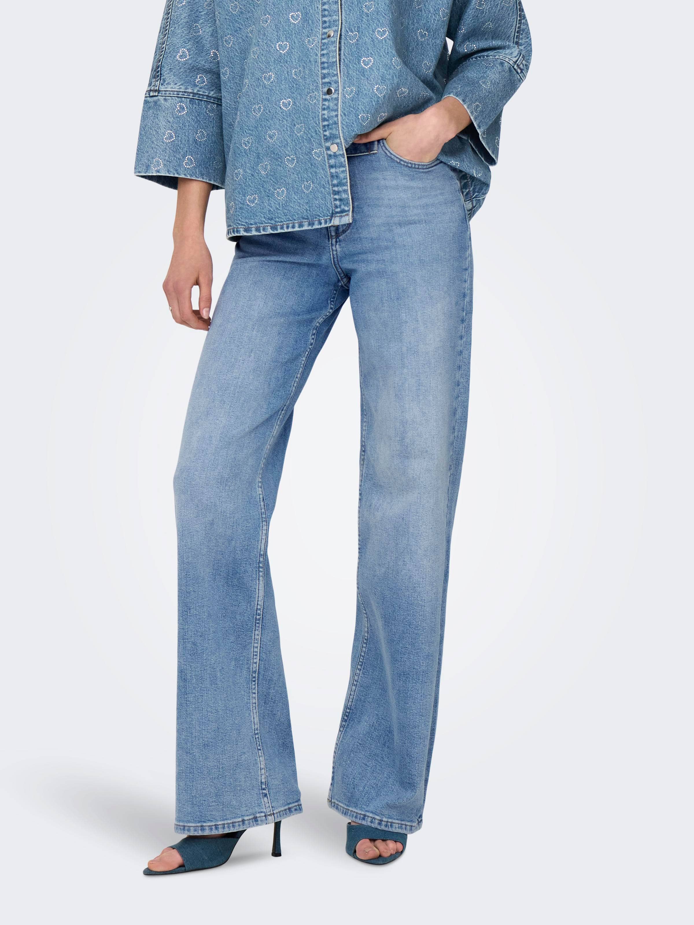 Only Hannah Wide Leg In Denim