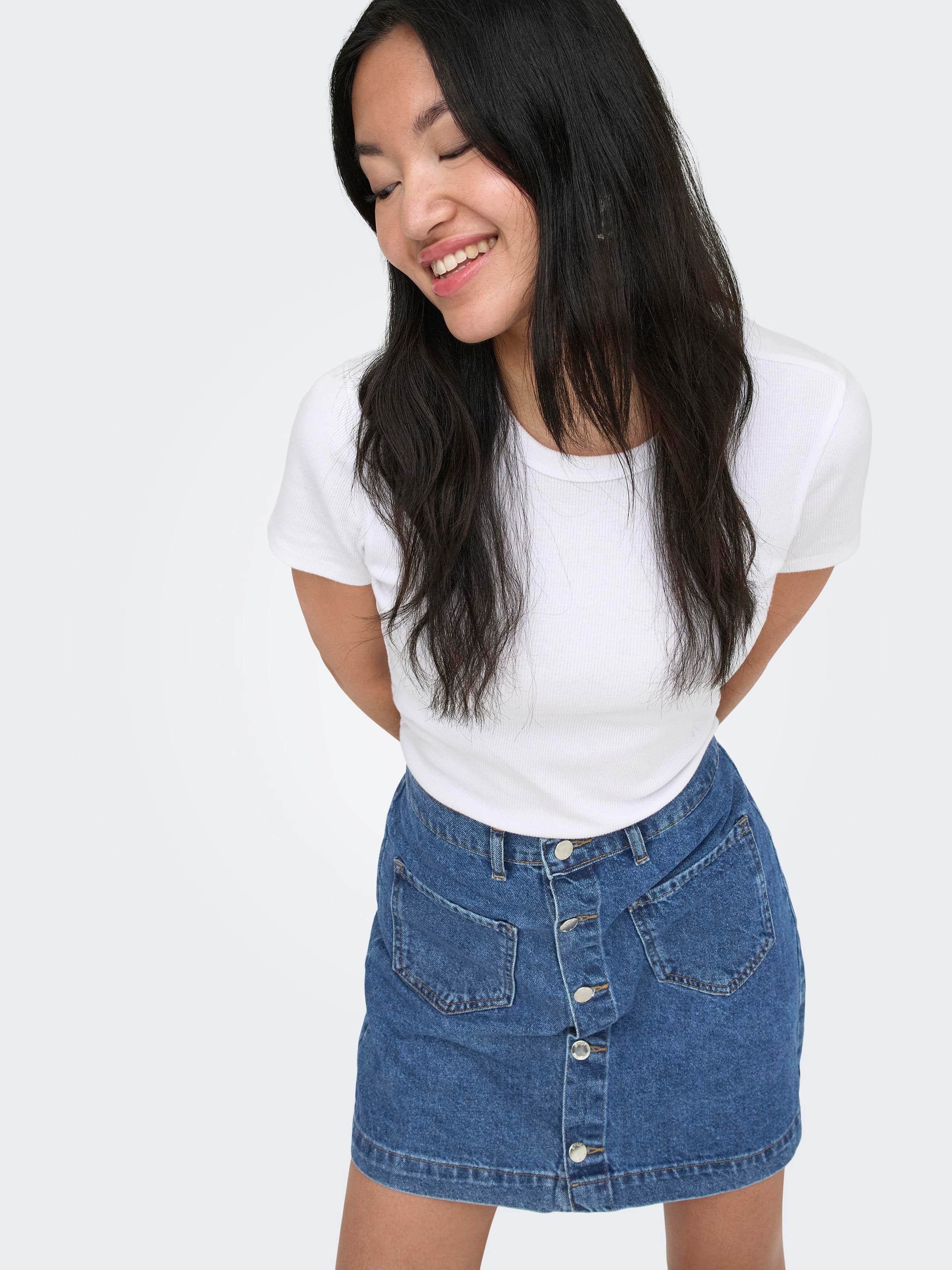 Amazing Skirt In Tai Med Denim