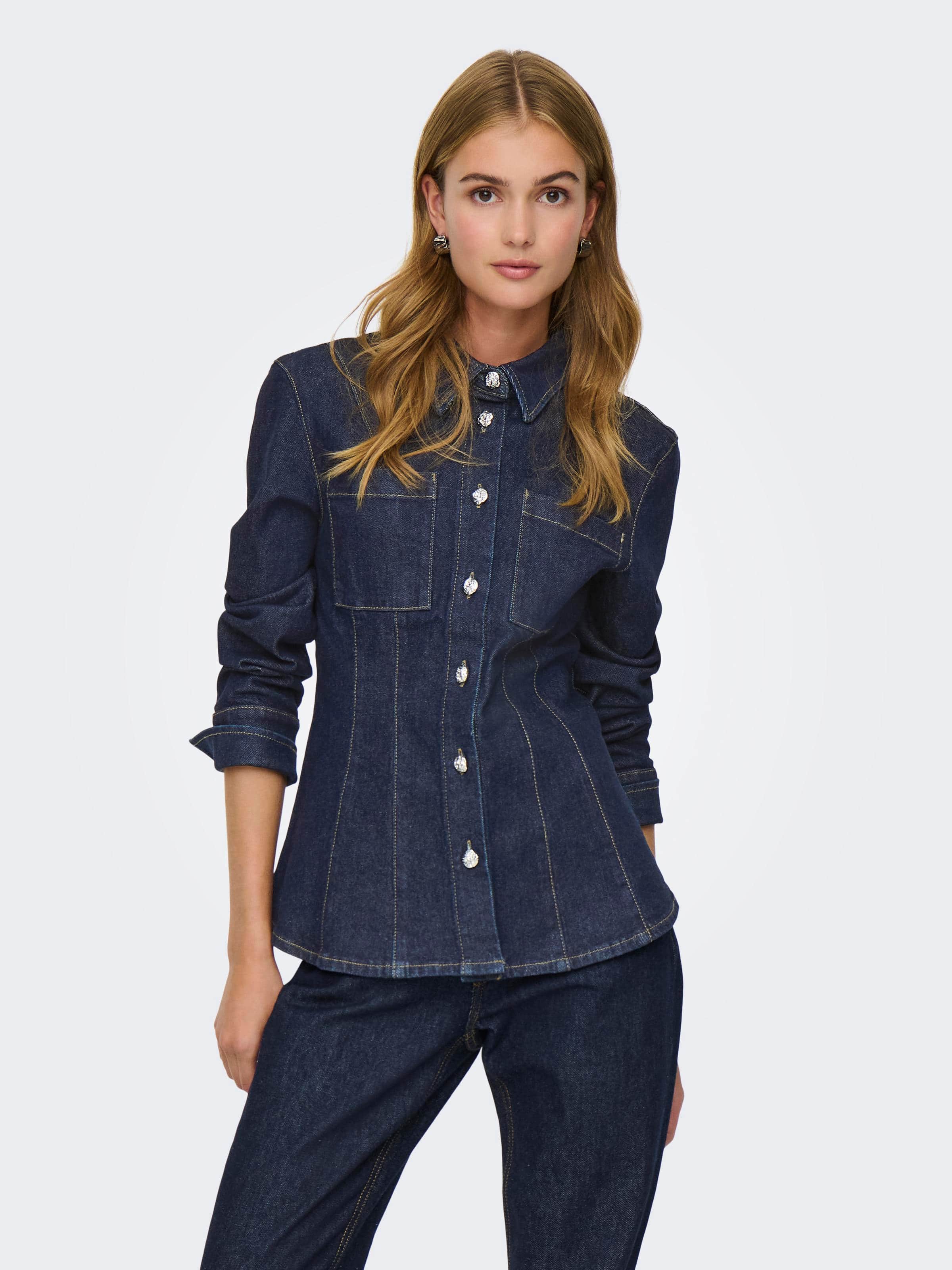 Rosie Long Sleeve Fitted Denm Jacket