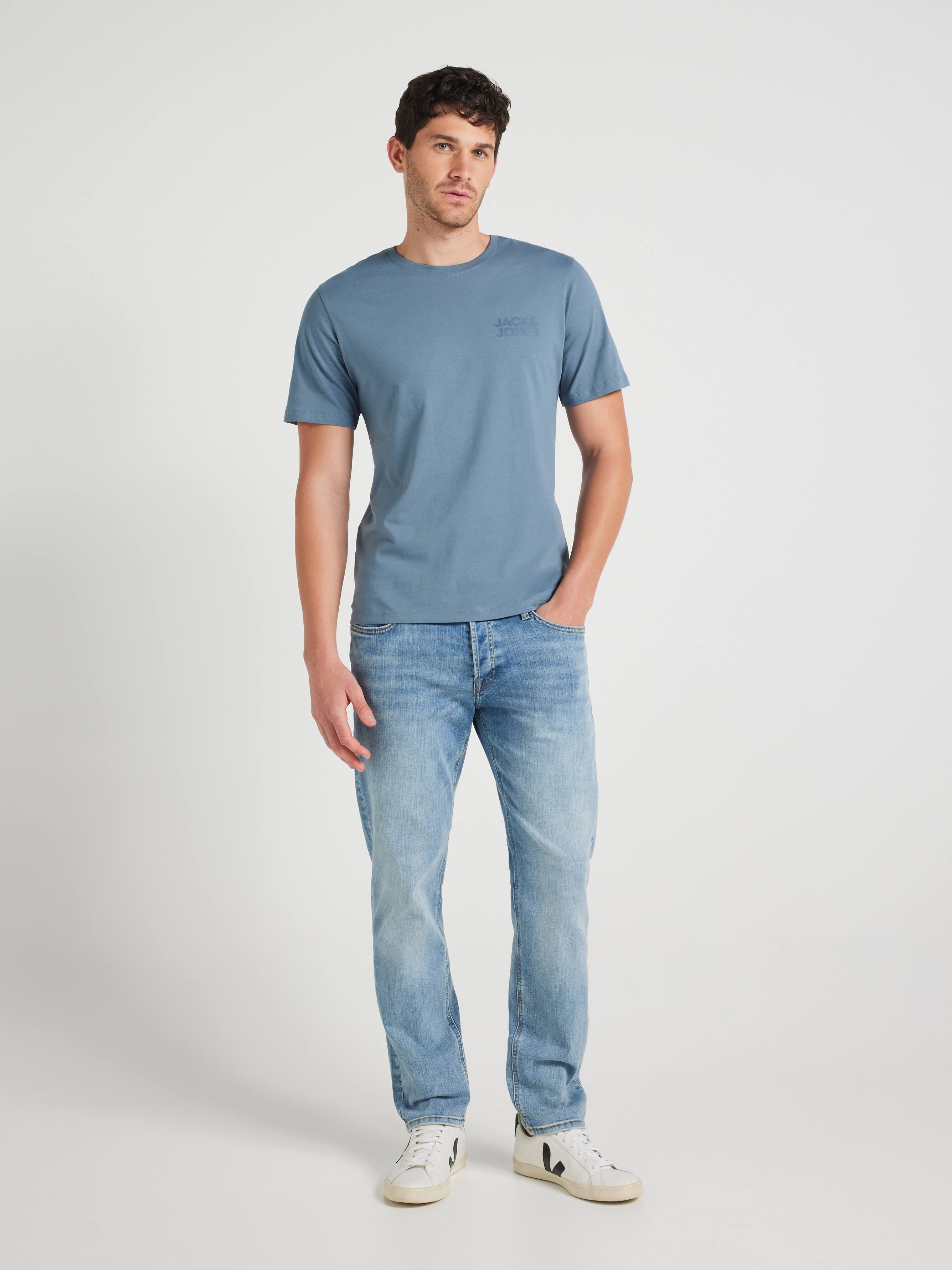 Corp Logo Tee In Blue Mirage