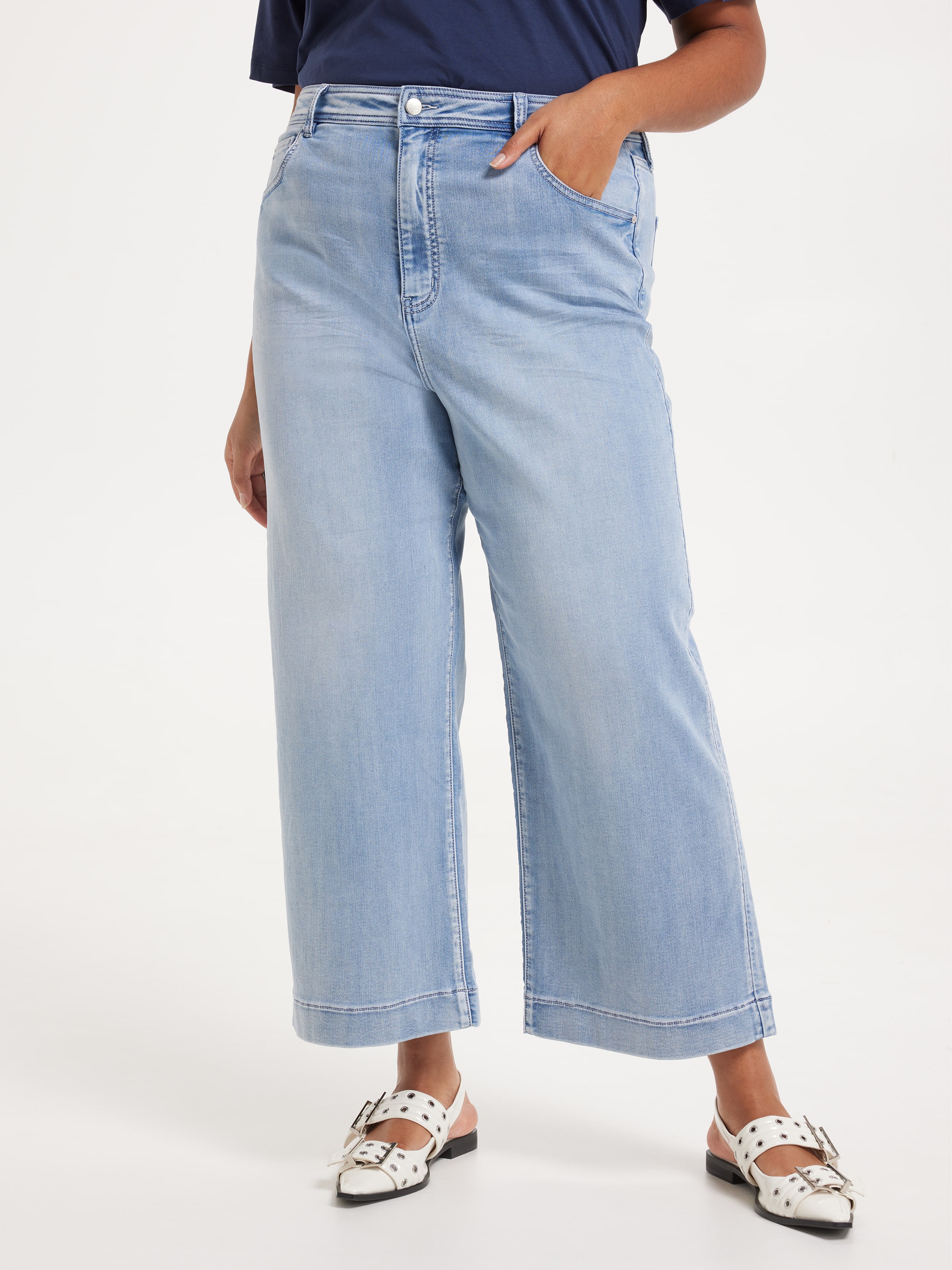 Curve Amaze High Rise Wide Leg Crop Jean