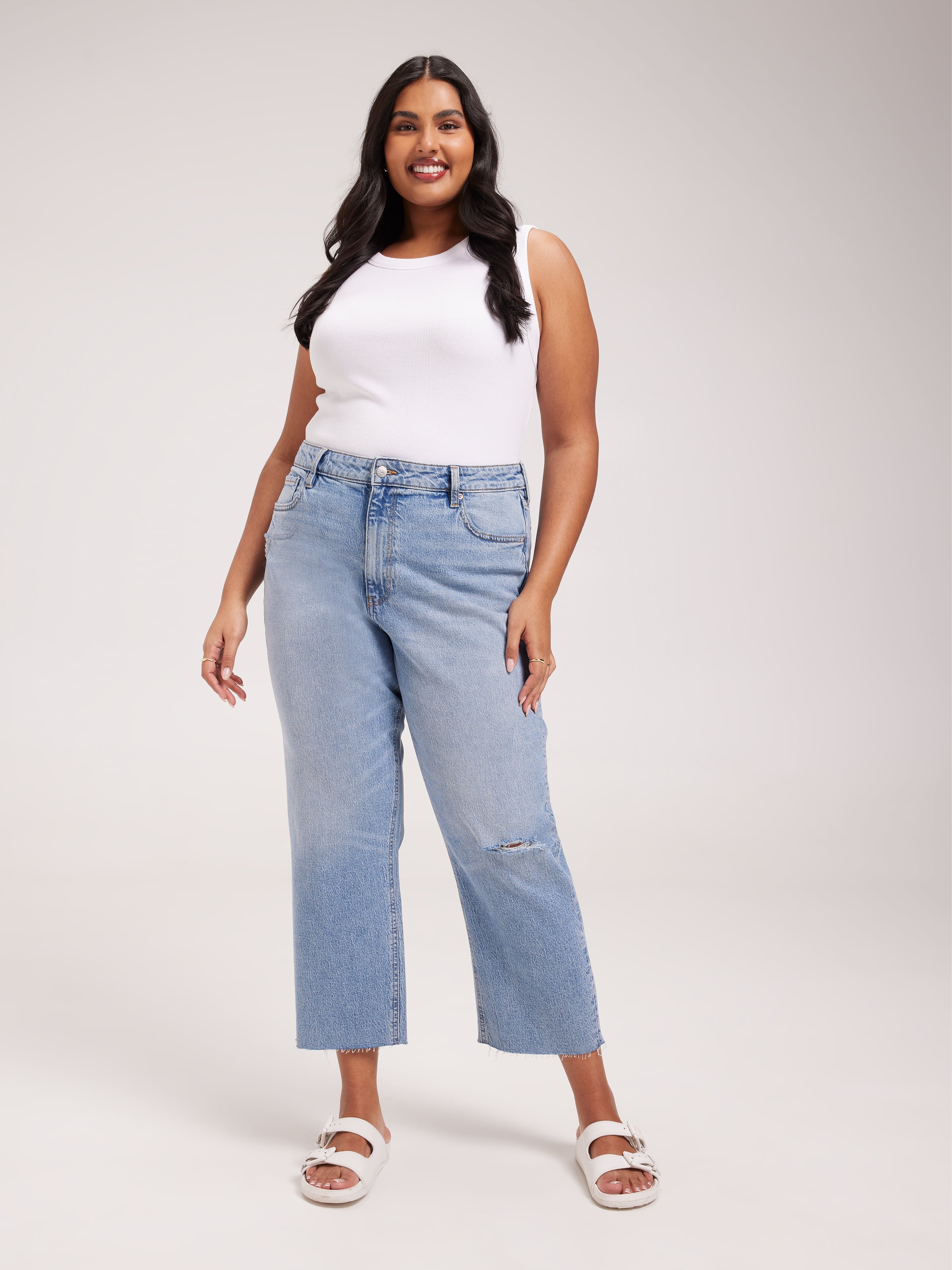 Curve Originals High Rise Cropped Straight Jean