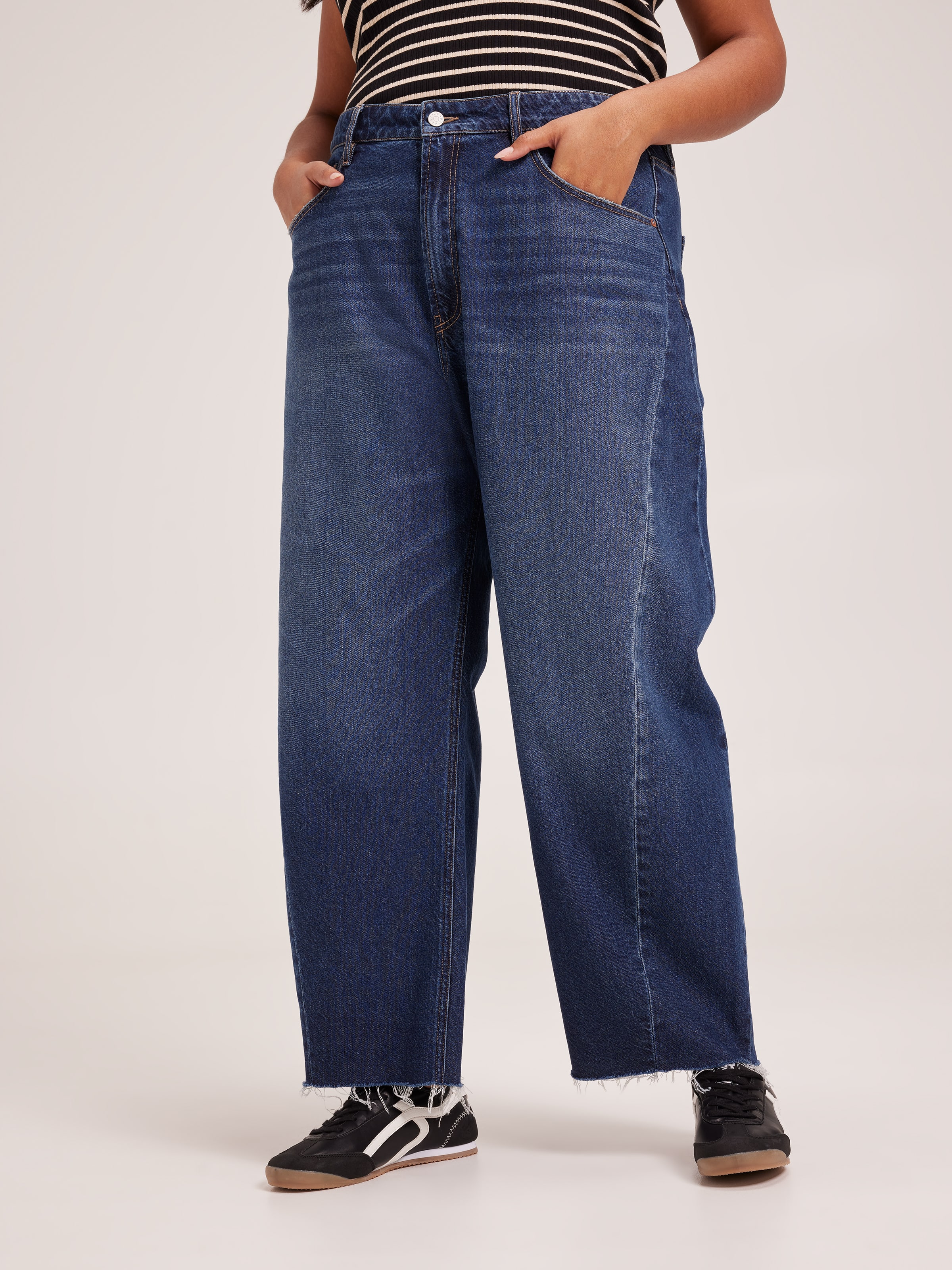 Curve Originals High Rise Barrel Leg Jean