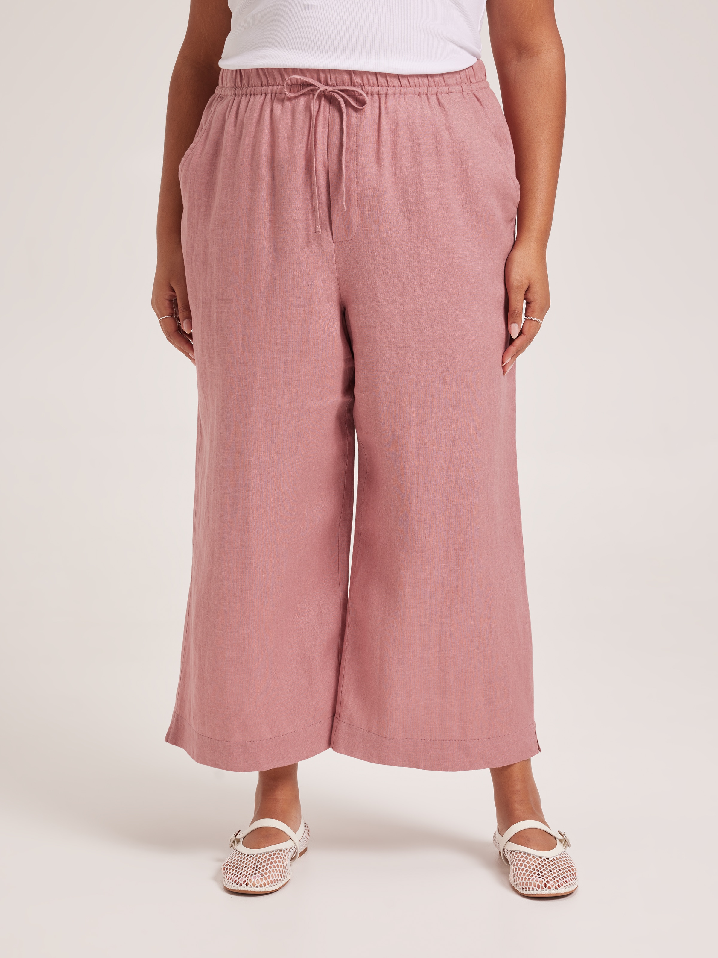 Curve Demi Linen Wide Ankle Pant