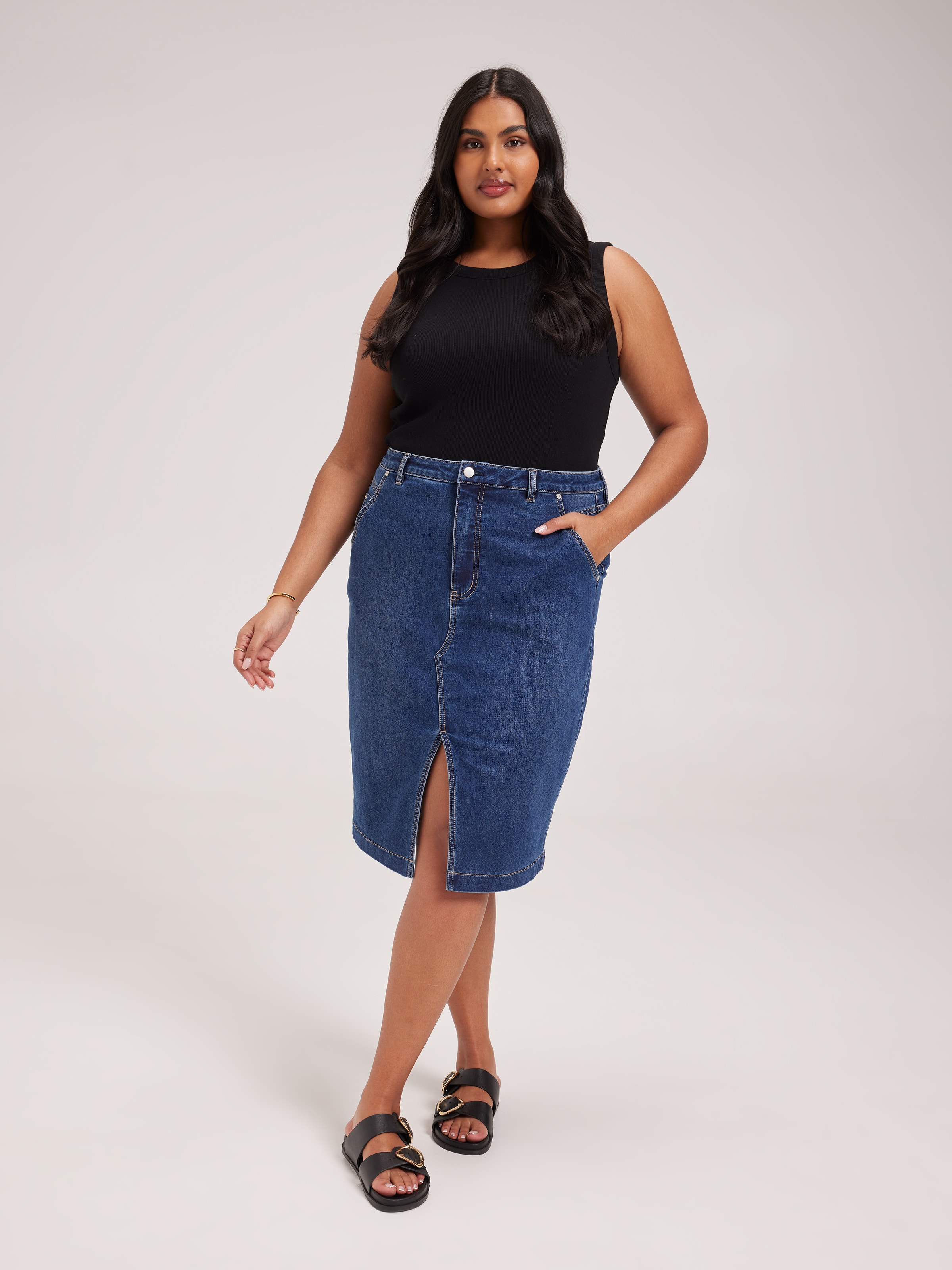 Curve Amaze Knee Length Skirt