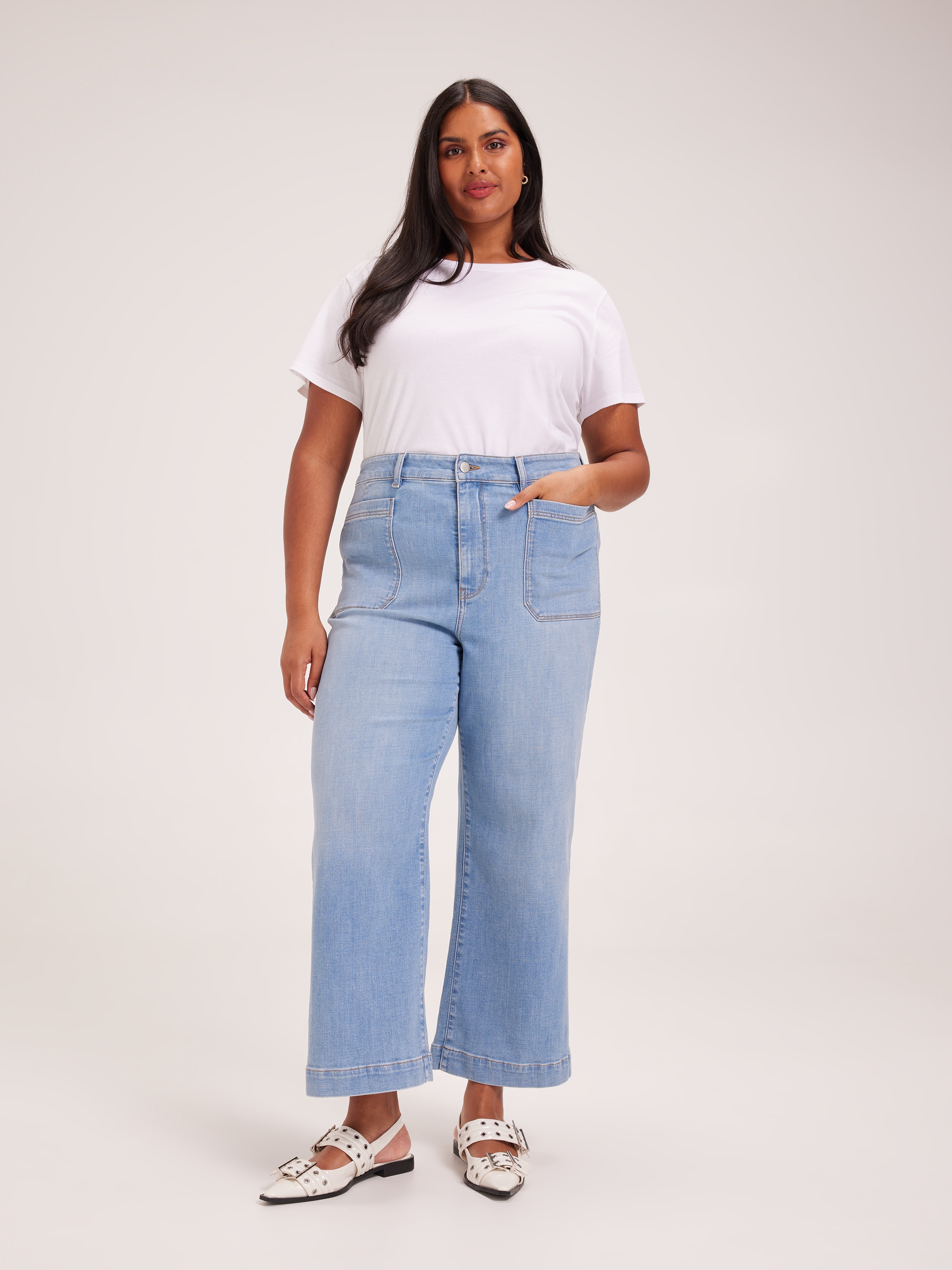 Curve Originals High Rise Wide Ankle Jean