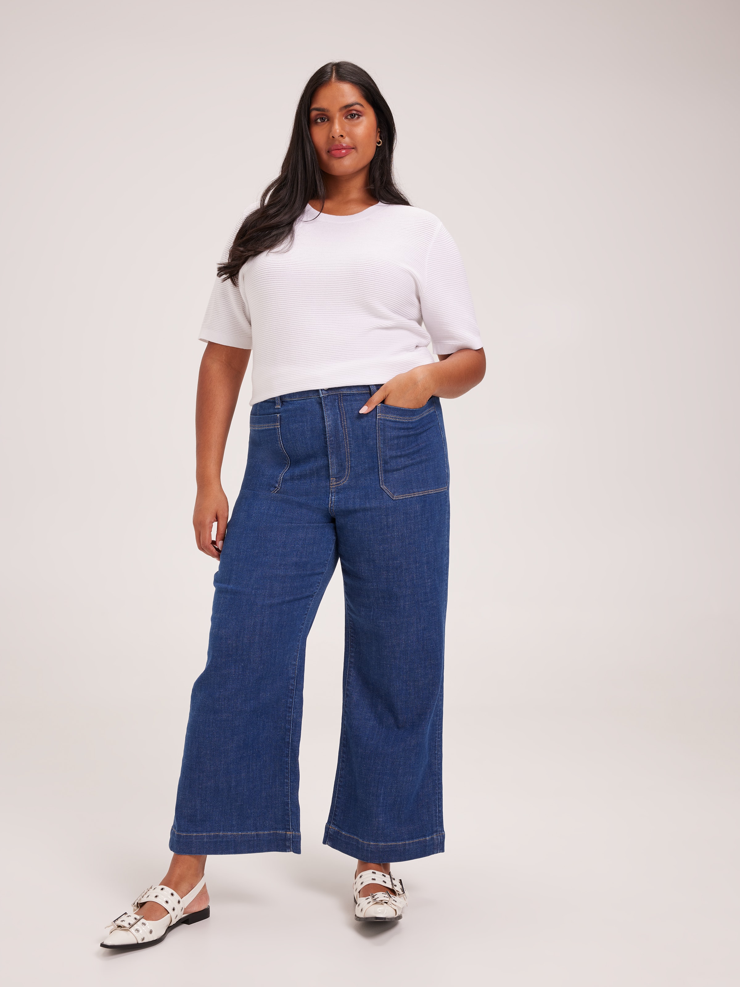 Curve Originals High Rise Wide Ankle Jean