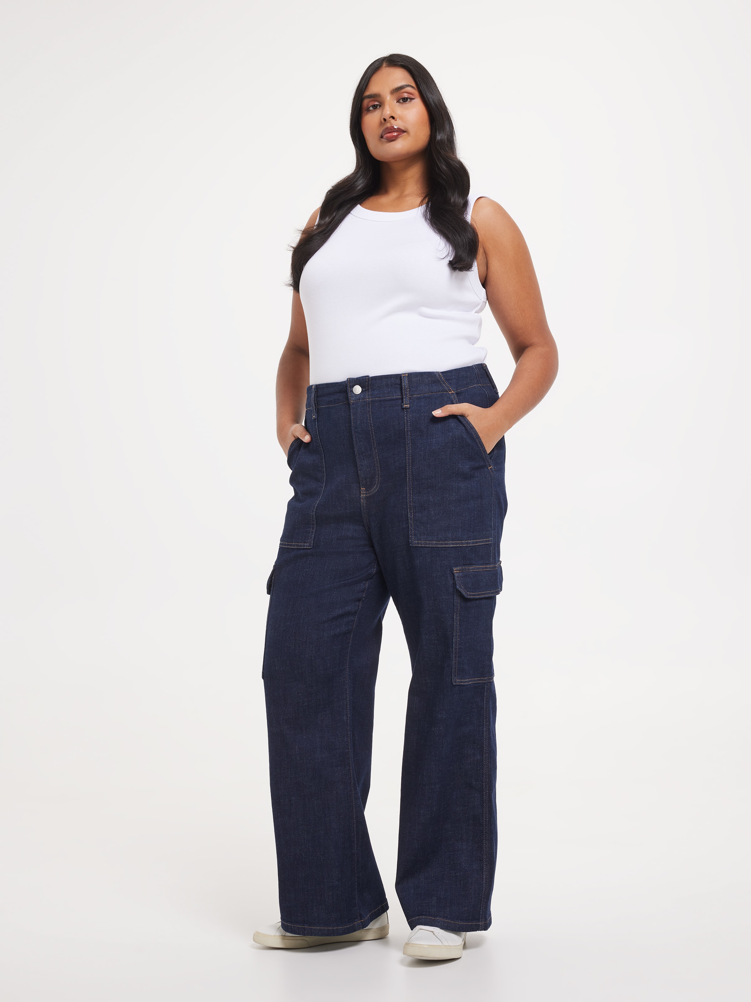 Curve Originals High Rise Wide Leg Cargo
