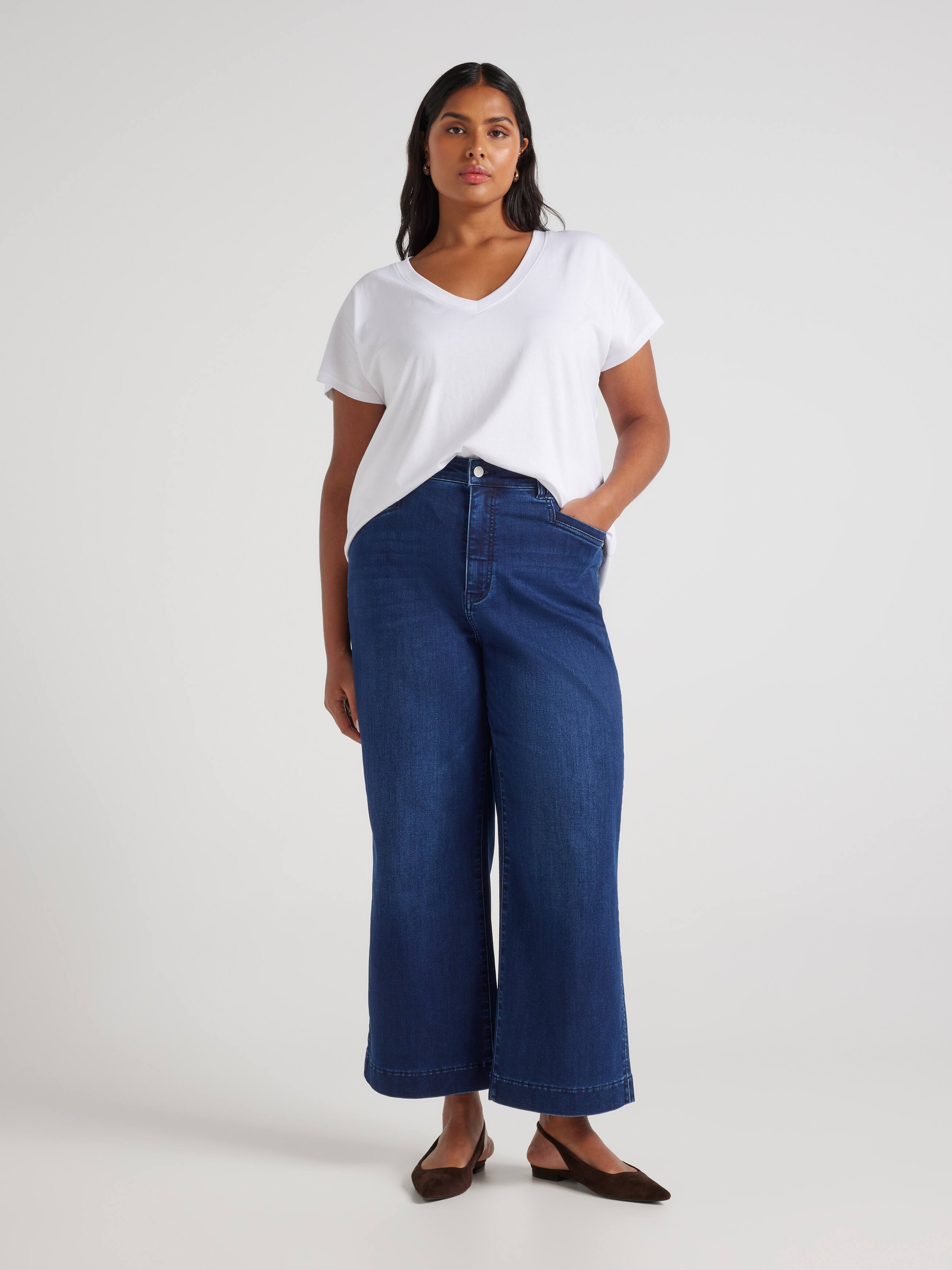 Curve Amaze High Rise Wide Leg Ankle Jean
