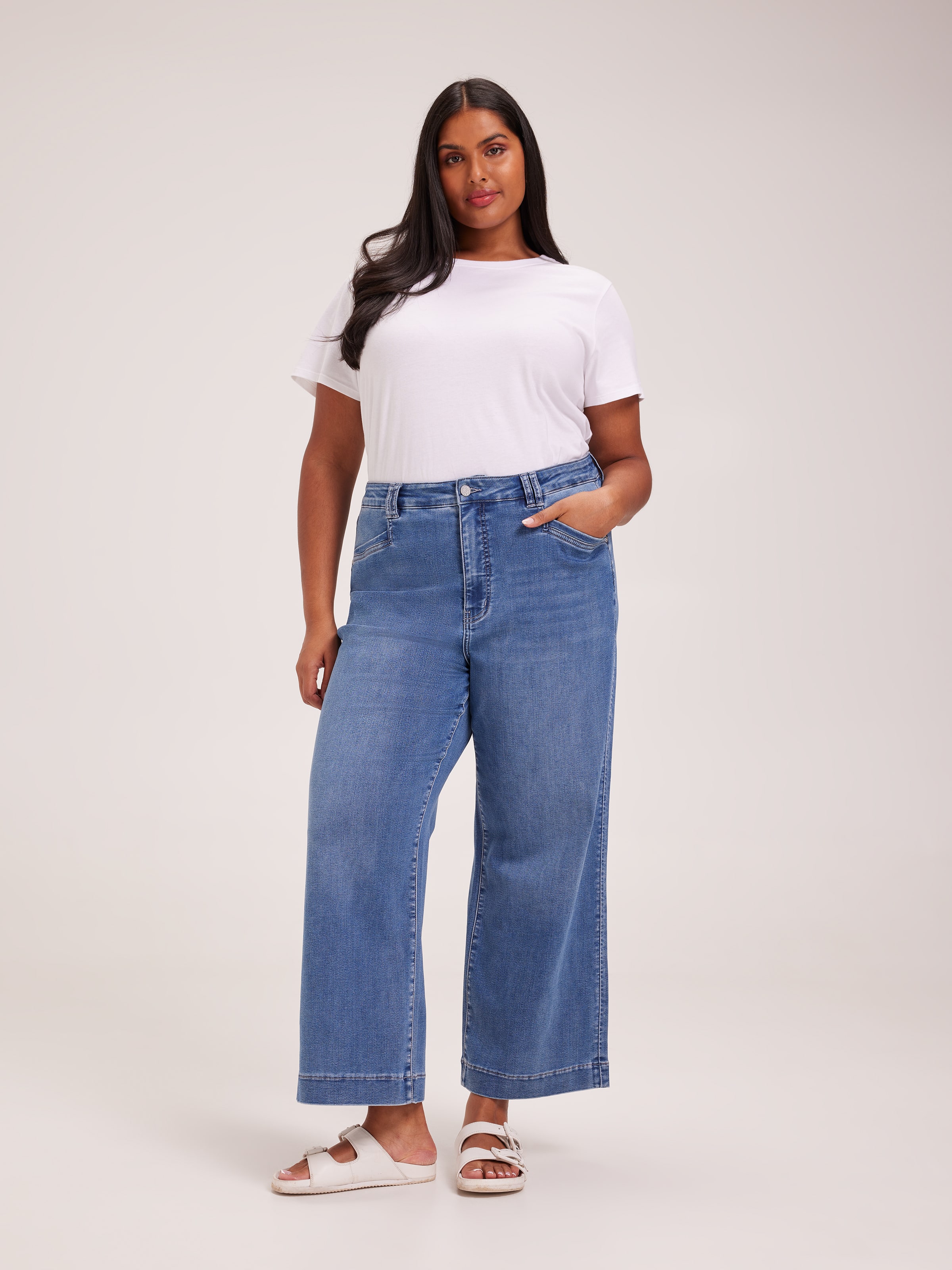 Curve Amaze High Rise Wide Leg Ankle Jean
