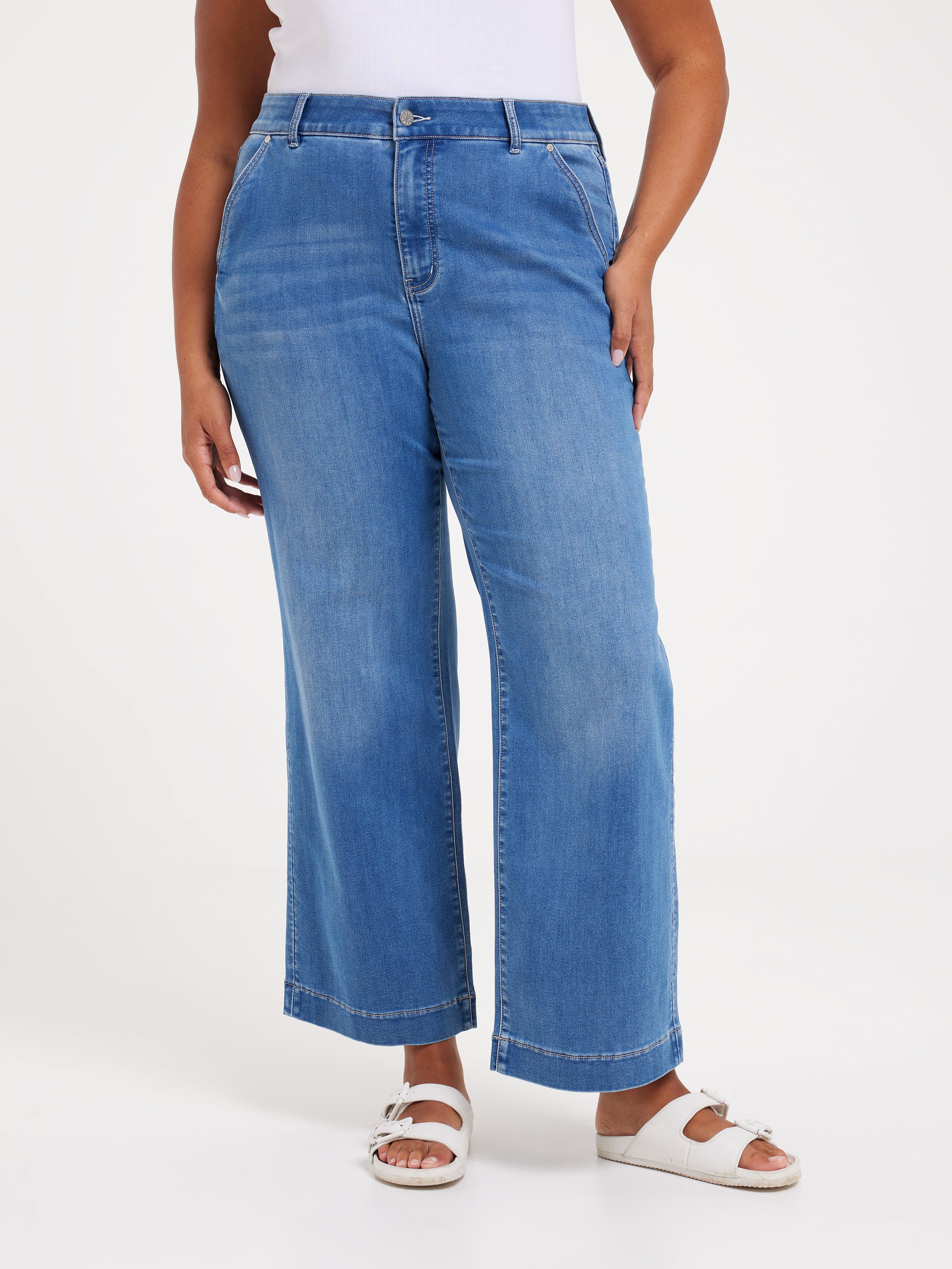 Curve Amaze High Rise Wide Leg Ankle Jean