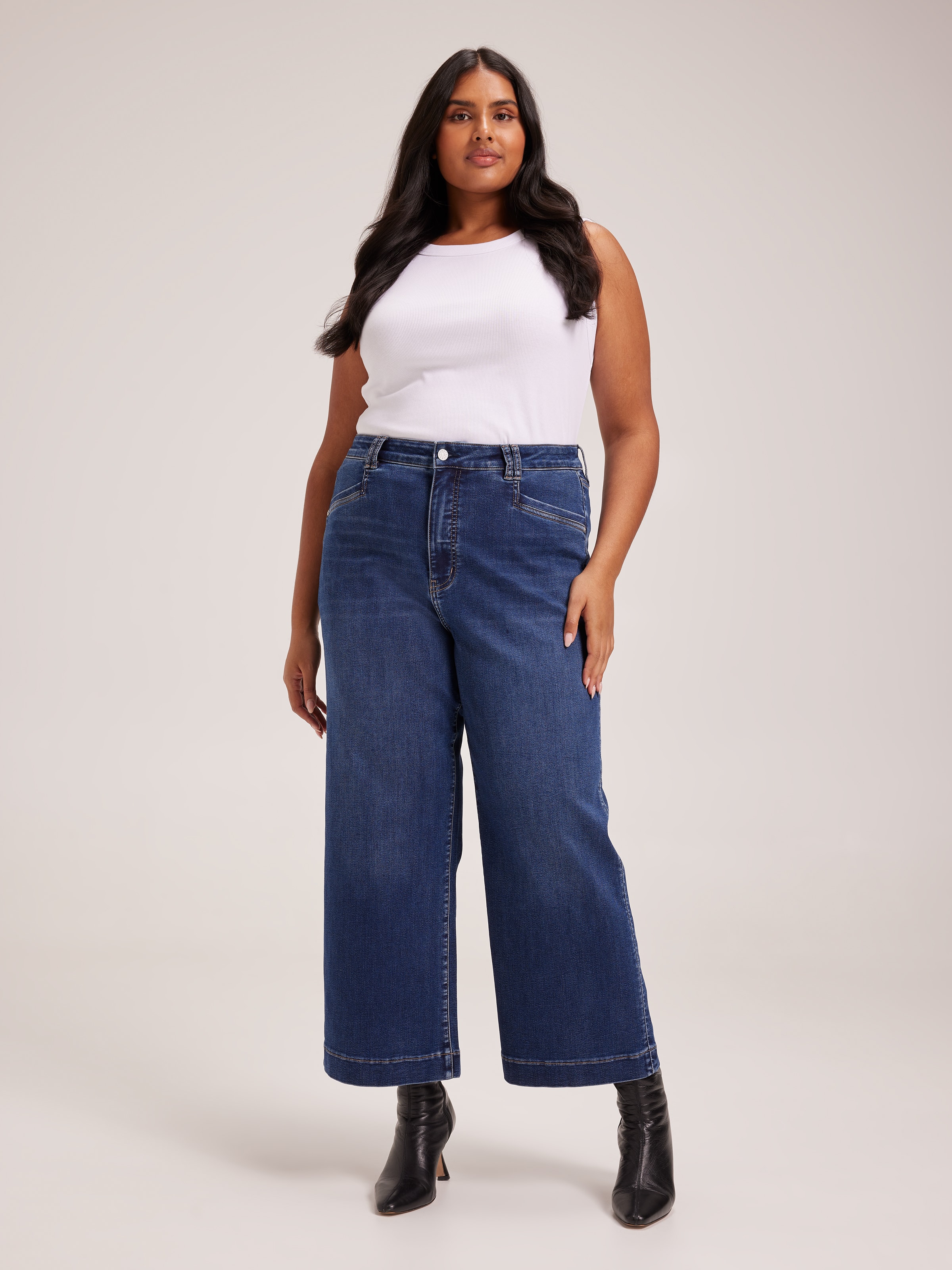 Curve Amaze High Rise Wide Leg Ankle Jean